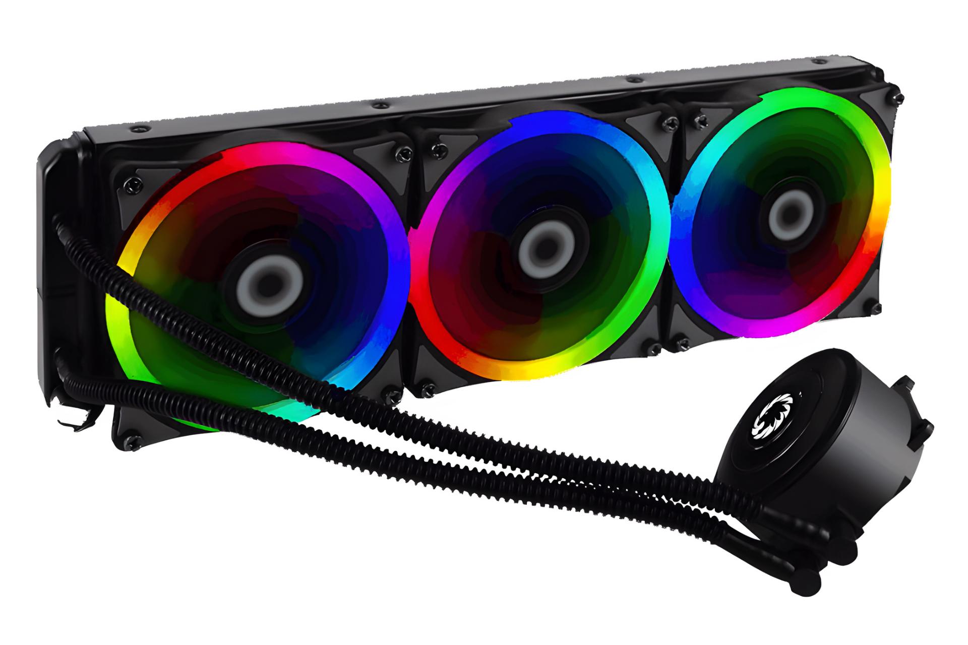 نمای کناری خنک کننده مایع گیم مکس GAMEMAX ICEBURG 360