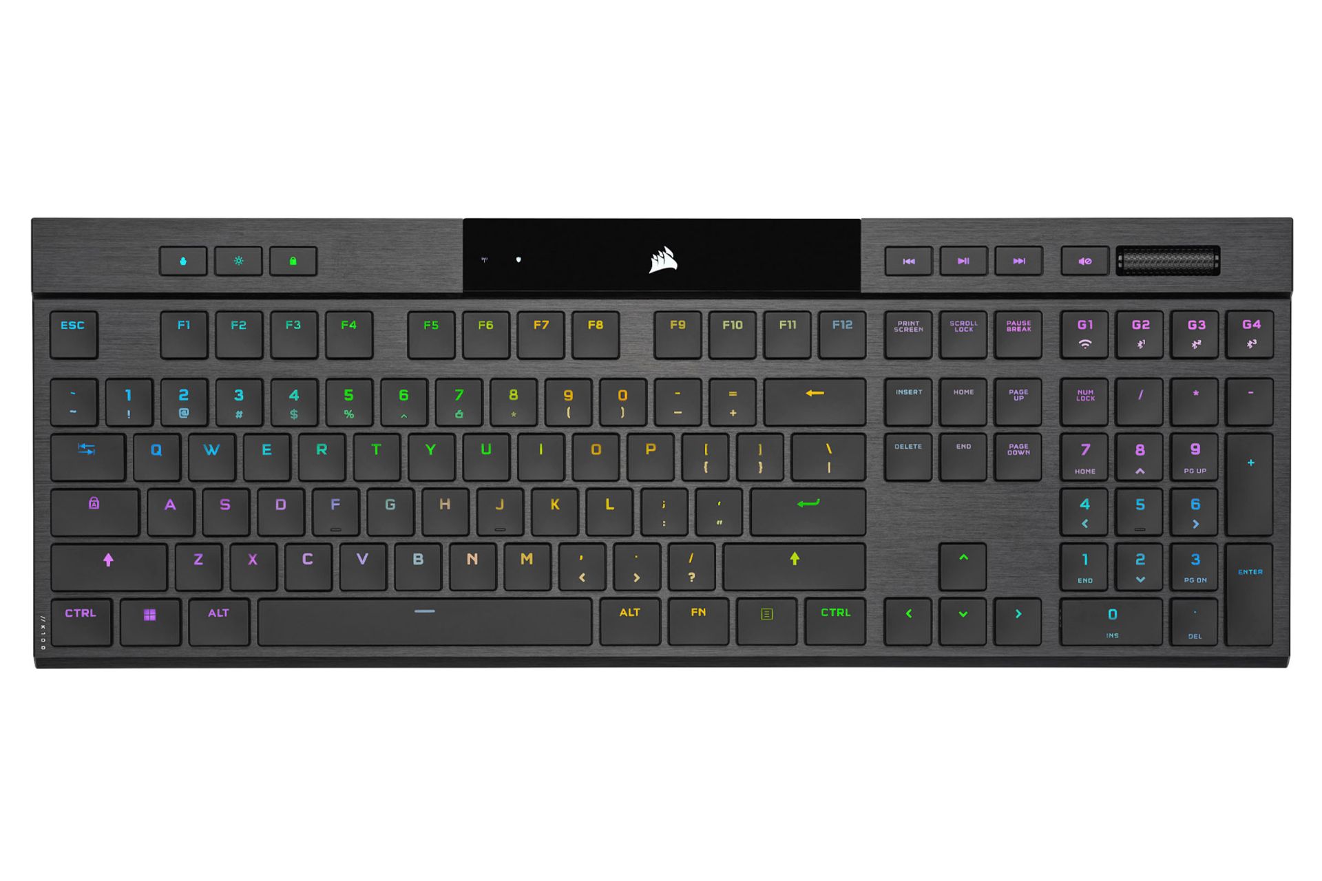 نمای بالا و دکمه های کیبورد کورسیر K100 AIR