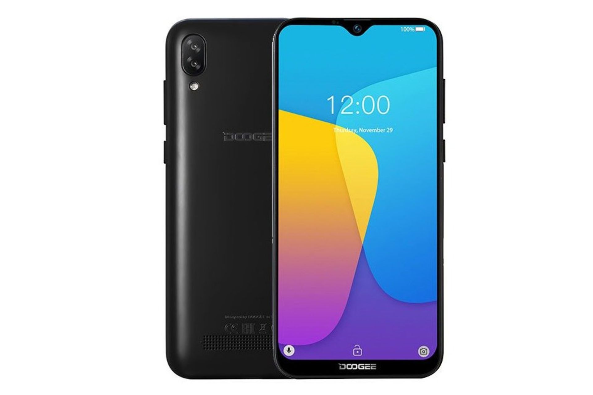 پنل جلو و پشت گوشی موبایل X90L دوجی مشکی / Doogee X90L