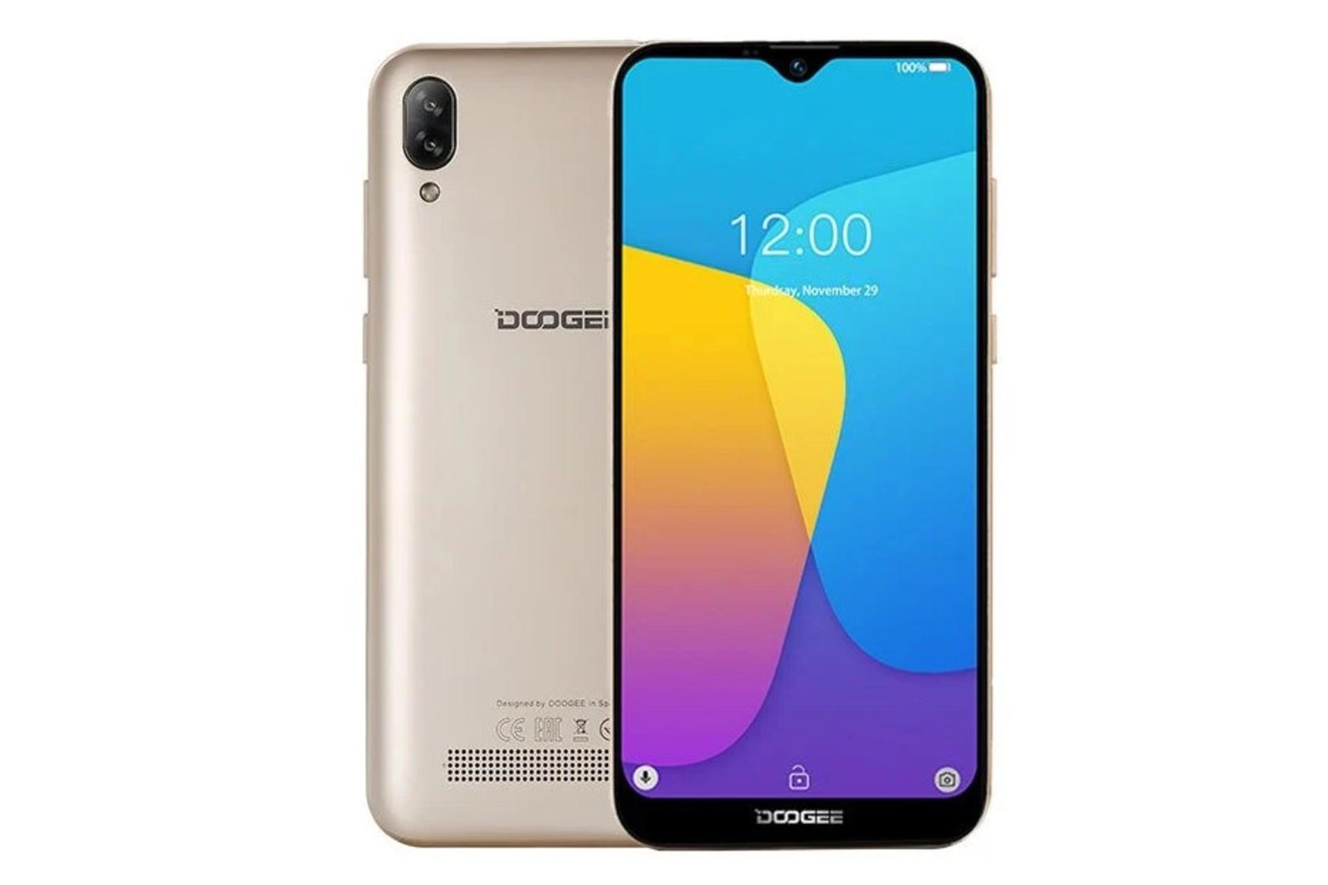 پنل جلو و پشت گوشی موبایل X90L دوجی طلایی / Doogee X90L
