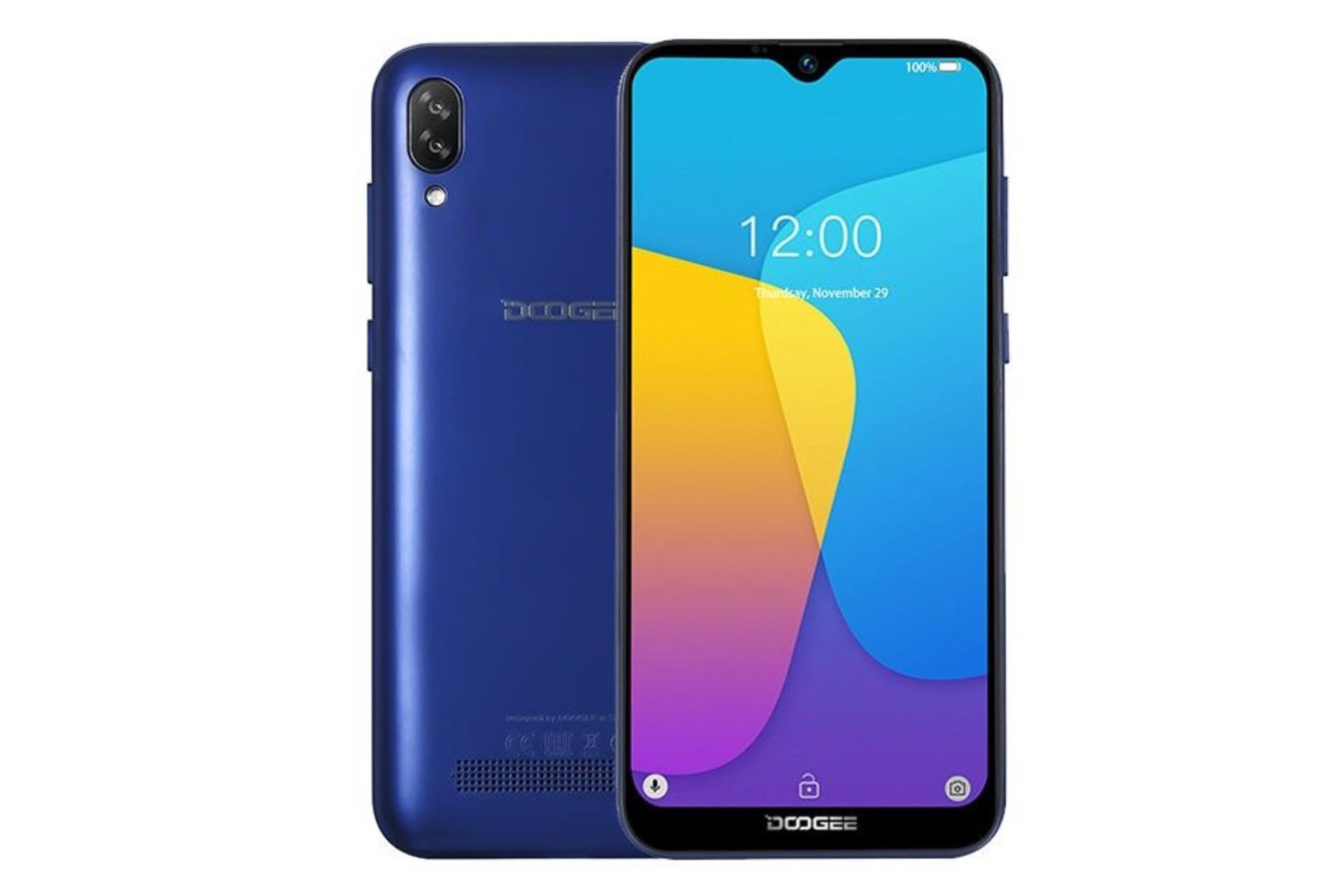 پنل جلو و پشت گوشی موبایل X90L دوجی آبی / Doogee X90L