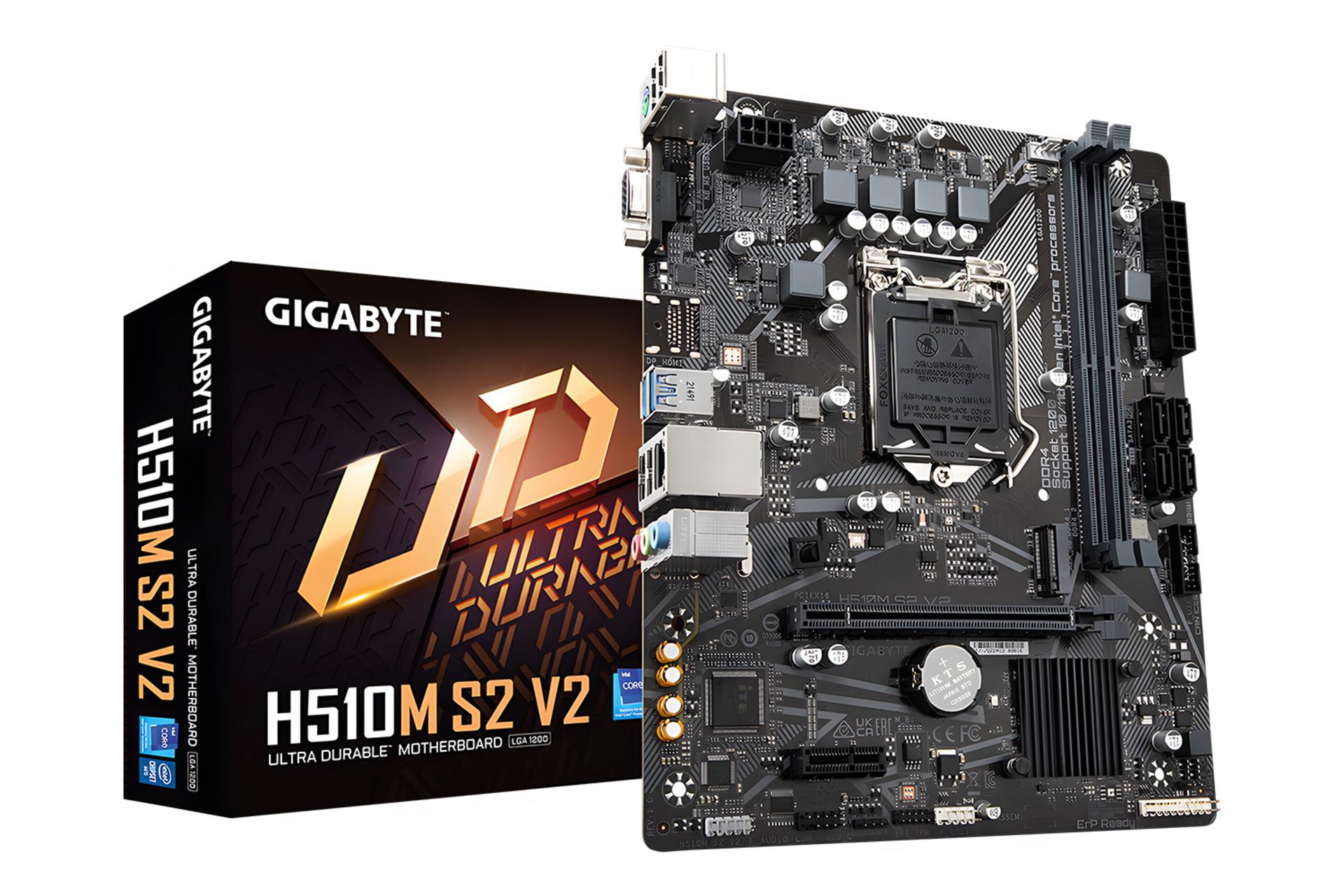 مادربرد گیگابایت GIGABYTE H510M S2 V2 (rev. 1.0) به همراه جعبه