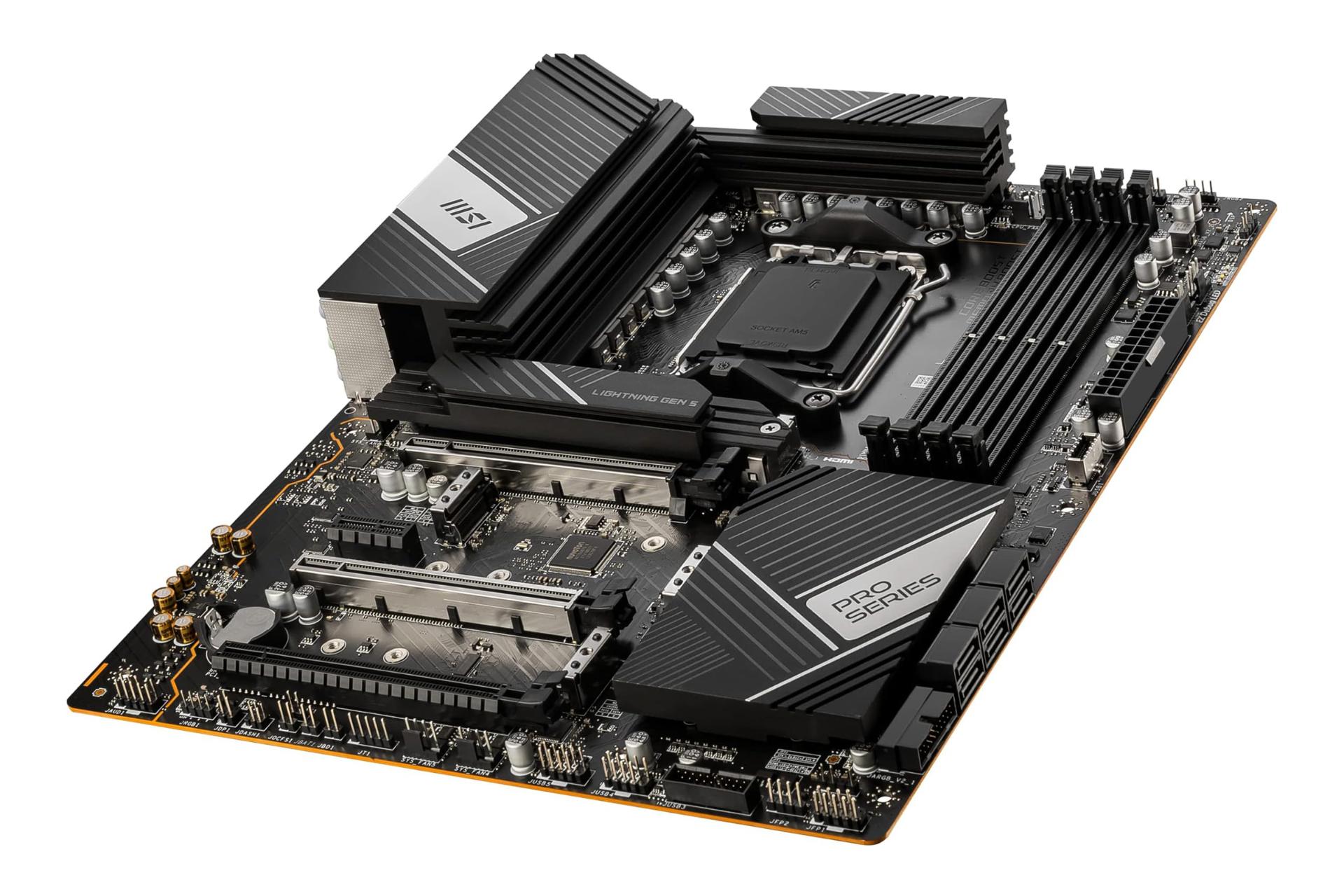 نمای کناری مادربرد ام اس آی MSI PRO X670-P WIFI