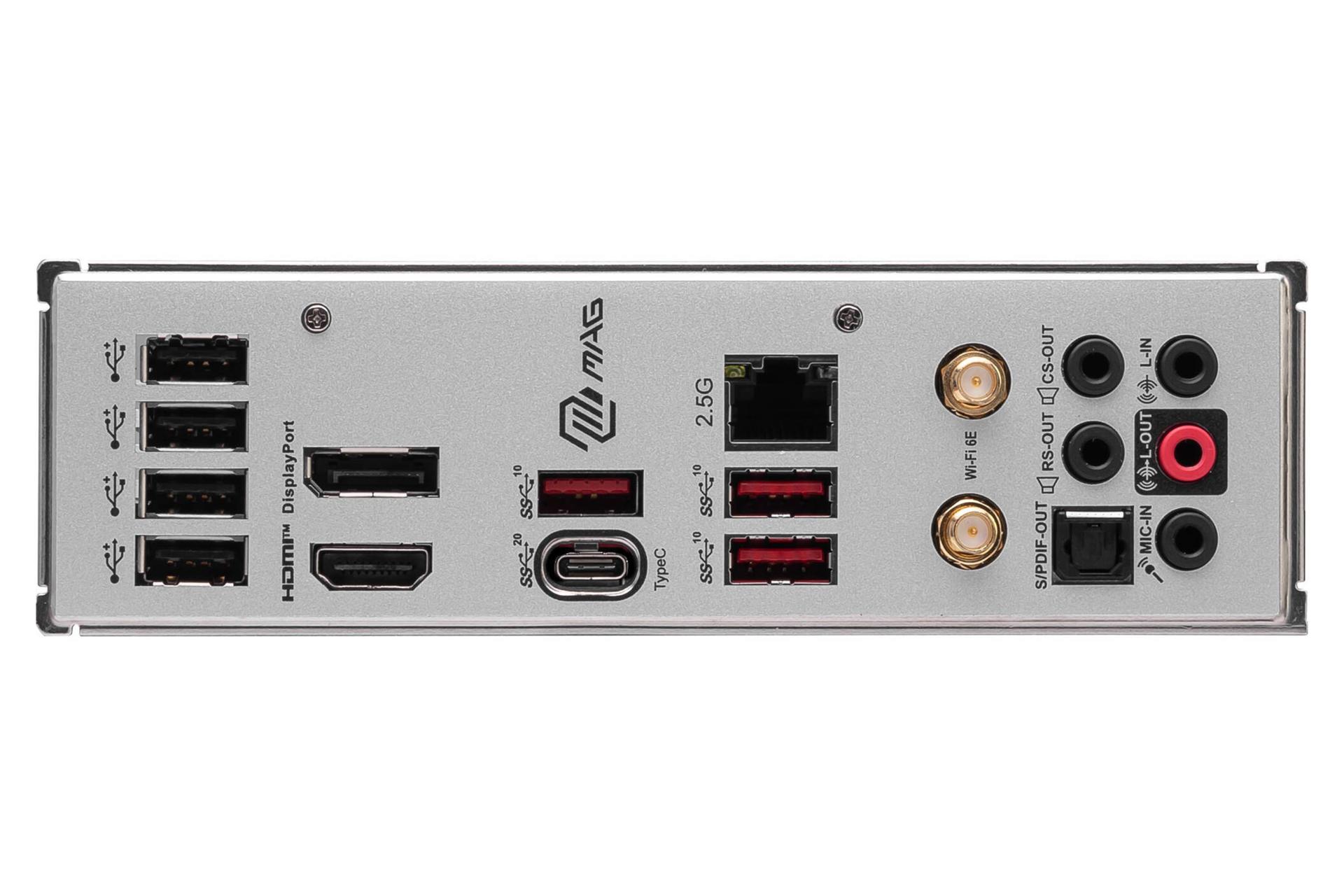 درگاه های مادربرد ام اس آی MSI MAG B760M MORTAR WIFI II