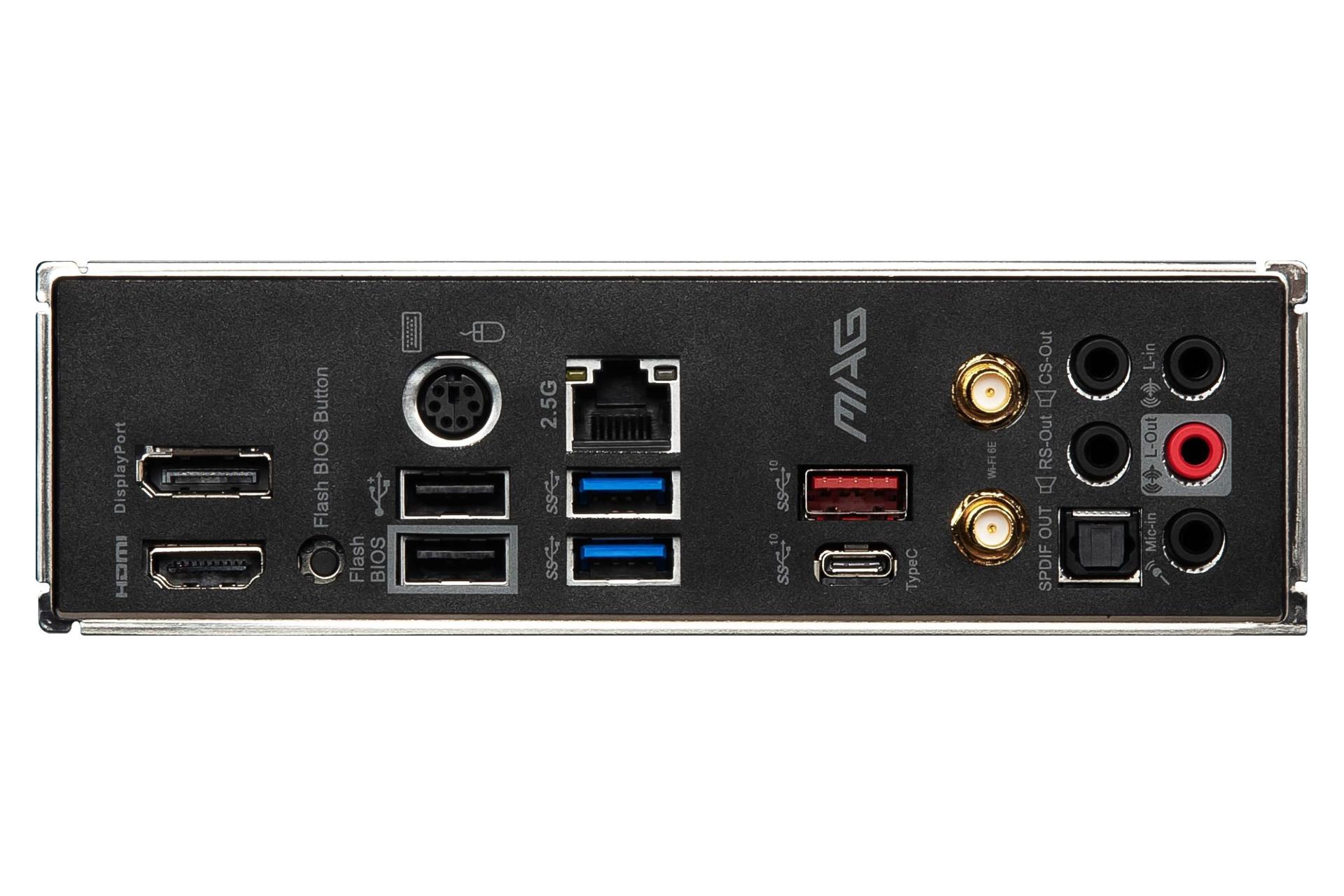 درگاه های مادربرد ام اس آی MSI MAG B550M MORTAR MAX WIFI