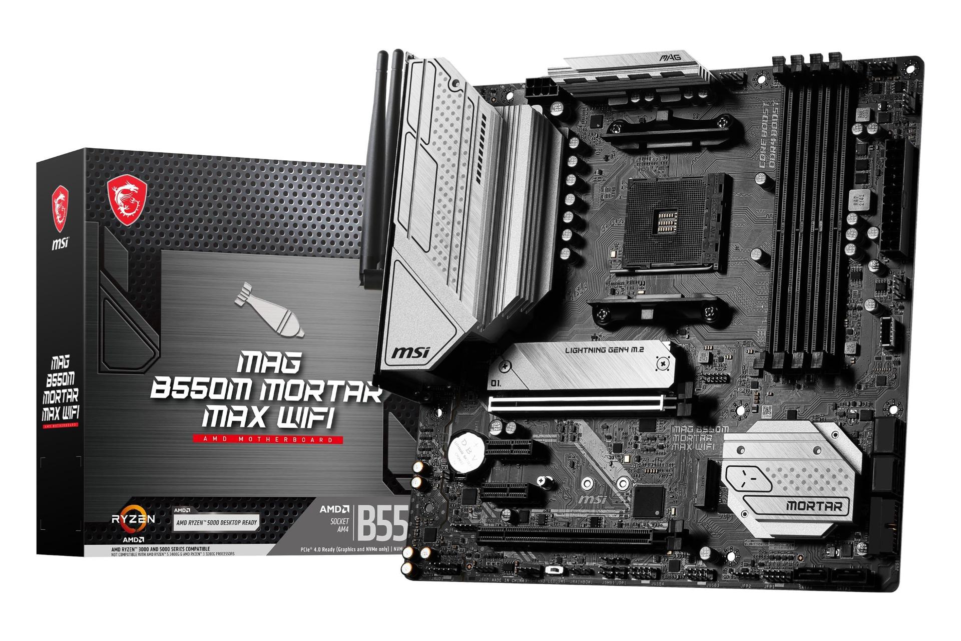مادربرد ام اس آی MSI MAG B550M MORTAR MAX WIFI به همراه جعبه