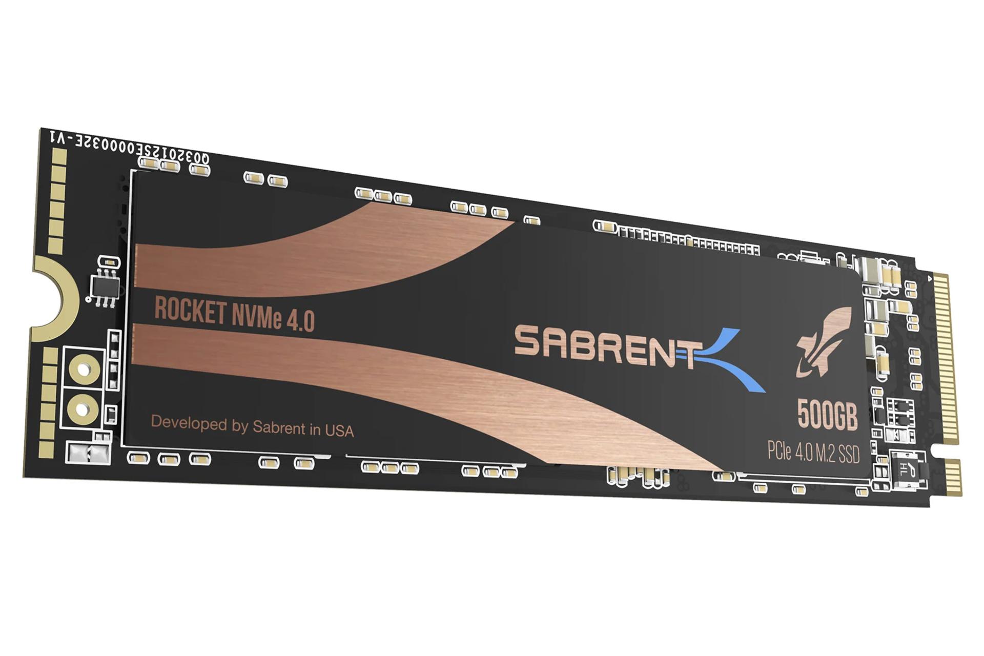 ابعاد و اندازه اس اس دی سابرنت Rocket NVMe M.2 ظرفیت 500 گیگابایت