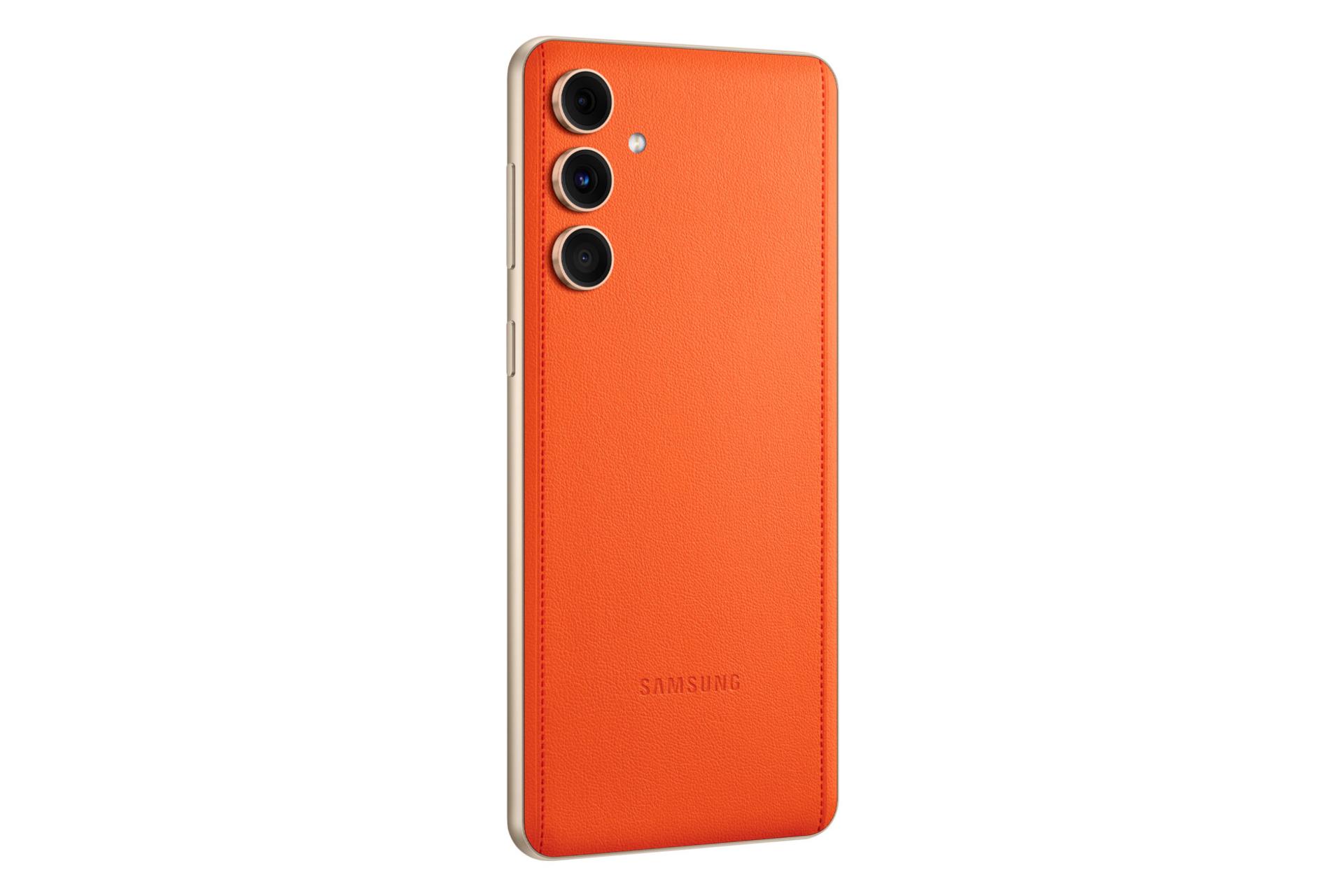 سمت چپ پنل پشت گوشی موبایل گلکسی C55 سامسونگ نارنجی / Samsung Galaxy C55