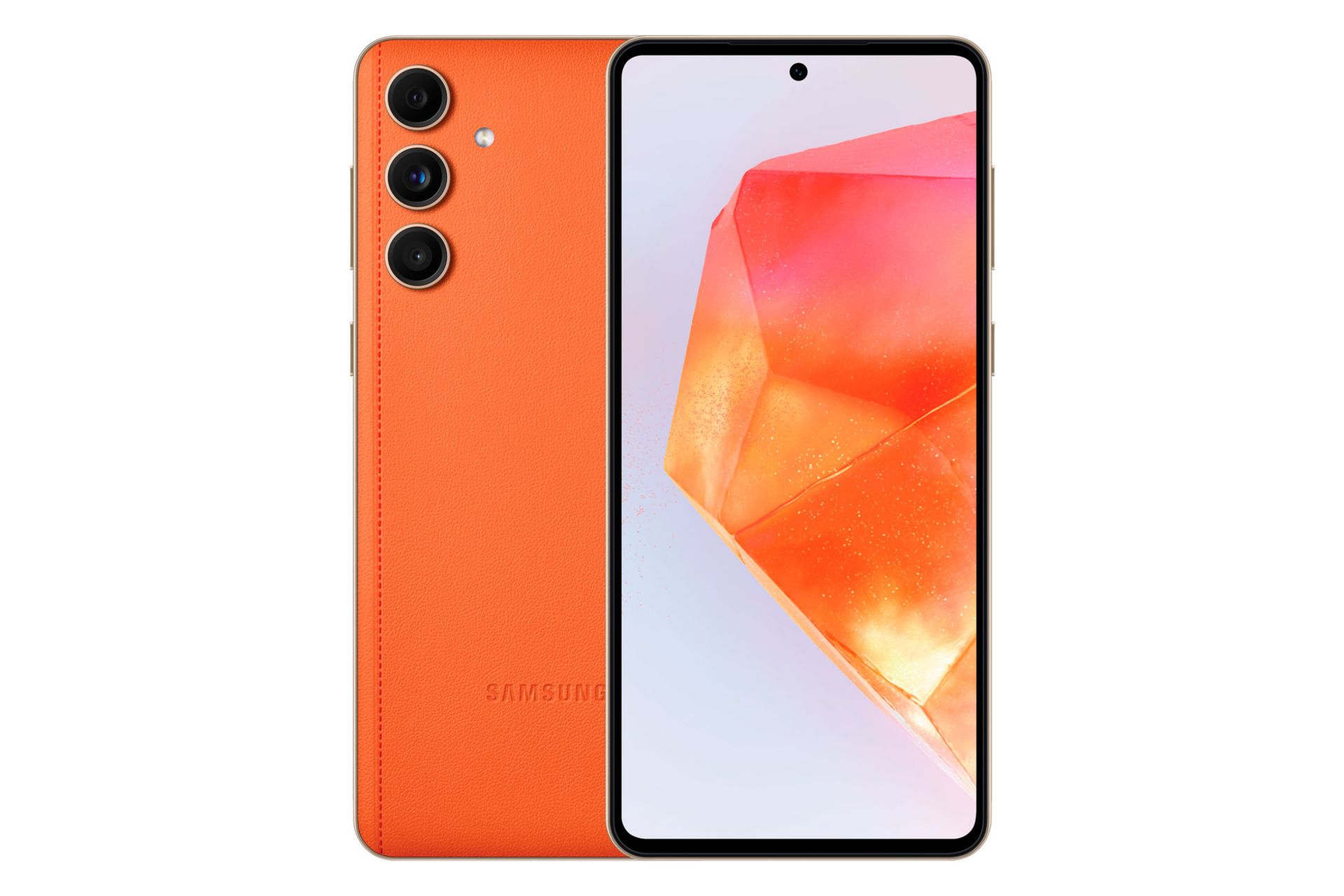 پنل جلو و پشت گوشی موبایل گلکسی C55 سامسونگ نارنجی / Samsung Galaxy C55