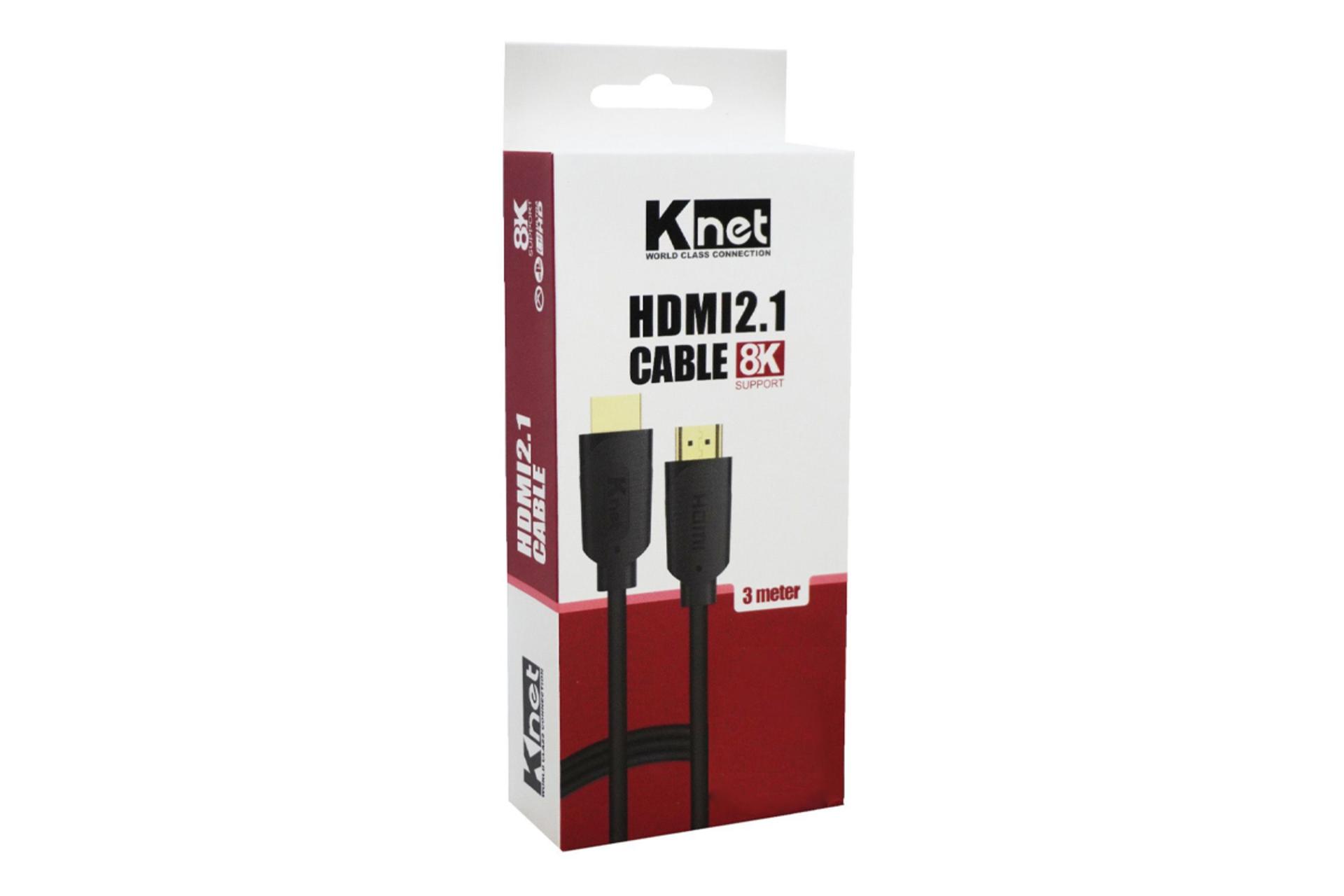 جعبه کابل HDMI کی نت K-CH210030 8K 60Hz نسخه 2.1 با طول 3 متر