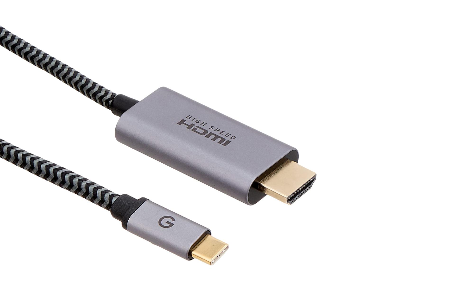 کانکتور و اتصال کابل HDMI انرجیا Type-C به HDMI مدل Fibratough 4K 60Hz با طول 2 متر