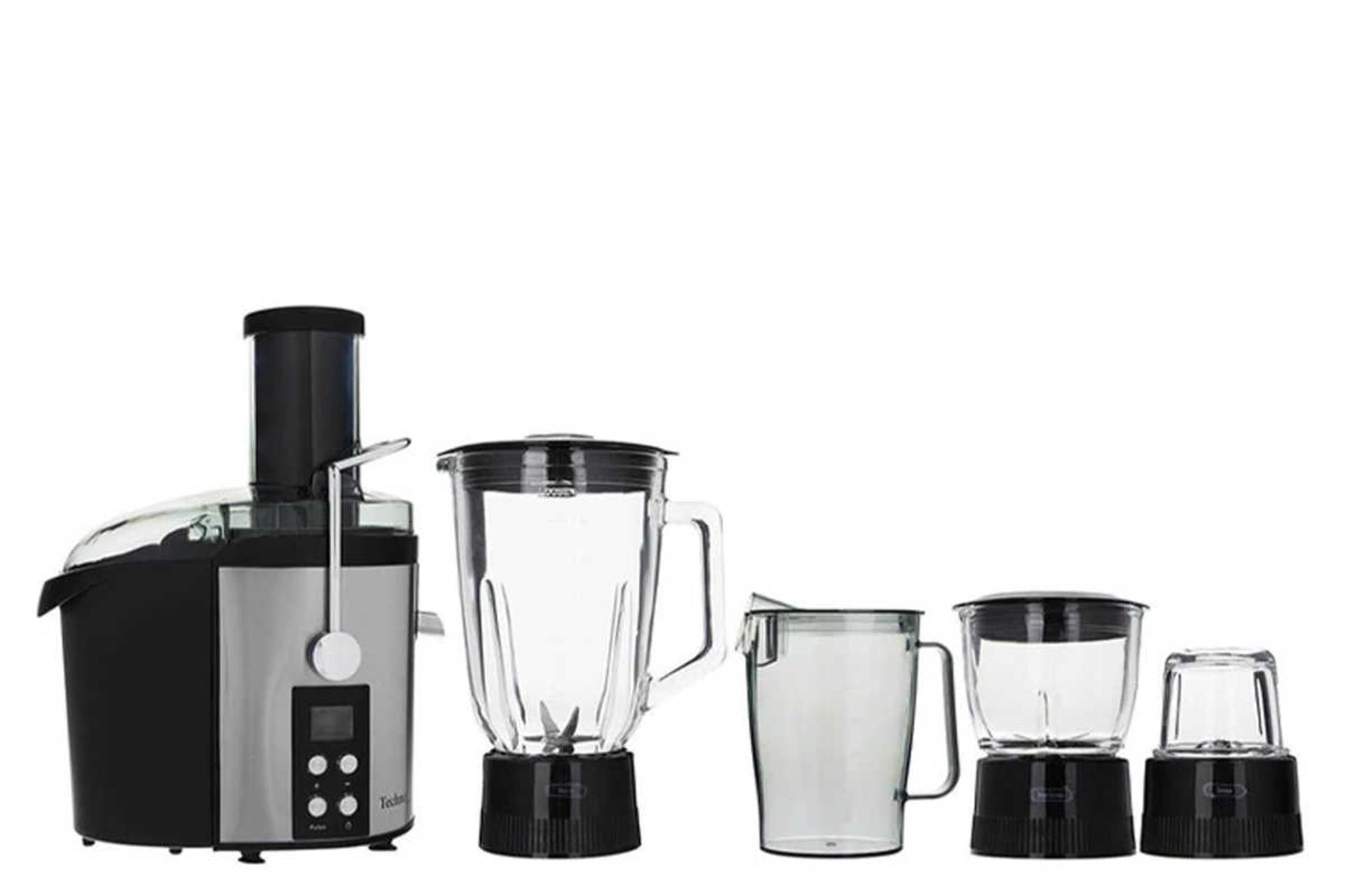 نمای جلوی آبمیوه گیری 4 کاره تکنو TE-312 رنگ مشکی