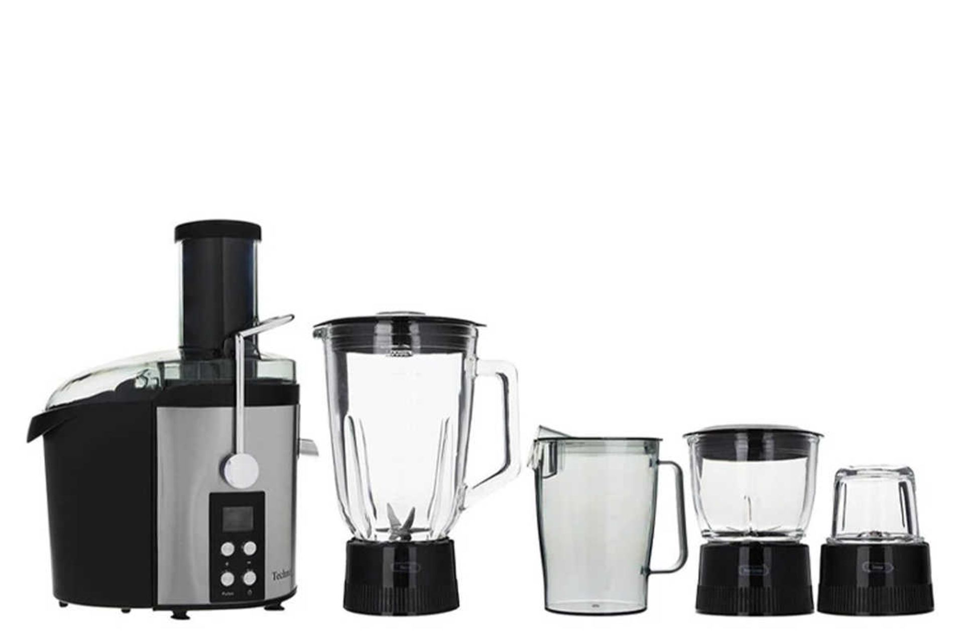 نمای جلوی آبمیوه گیری 4 کاره تکنو TE-312 رنگ مشکی