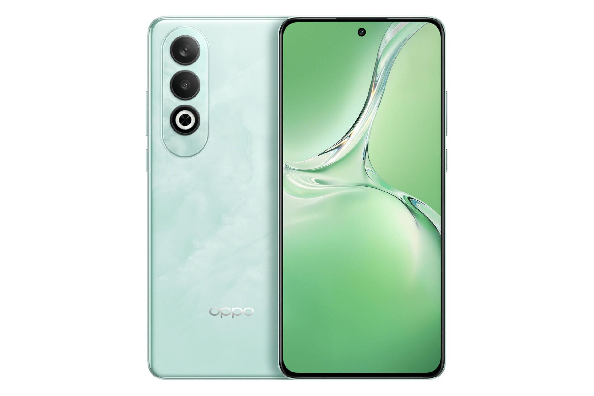 پنل جلو و پشت گوشی موبایل اوپو Oppo K12 سبز روشن