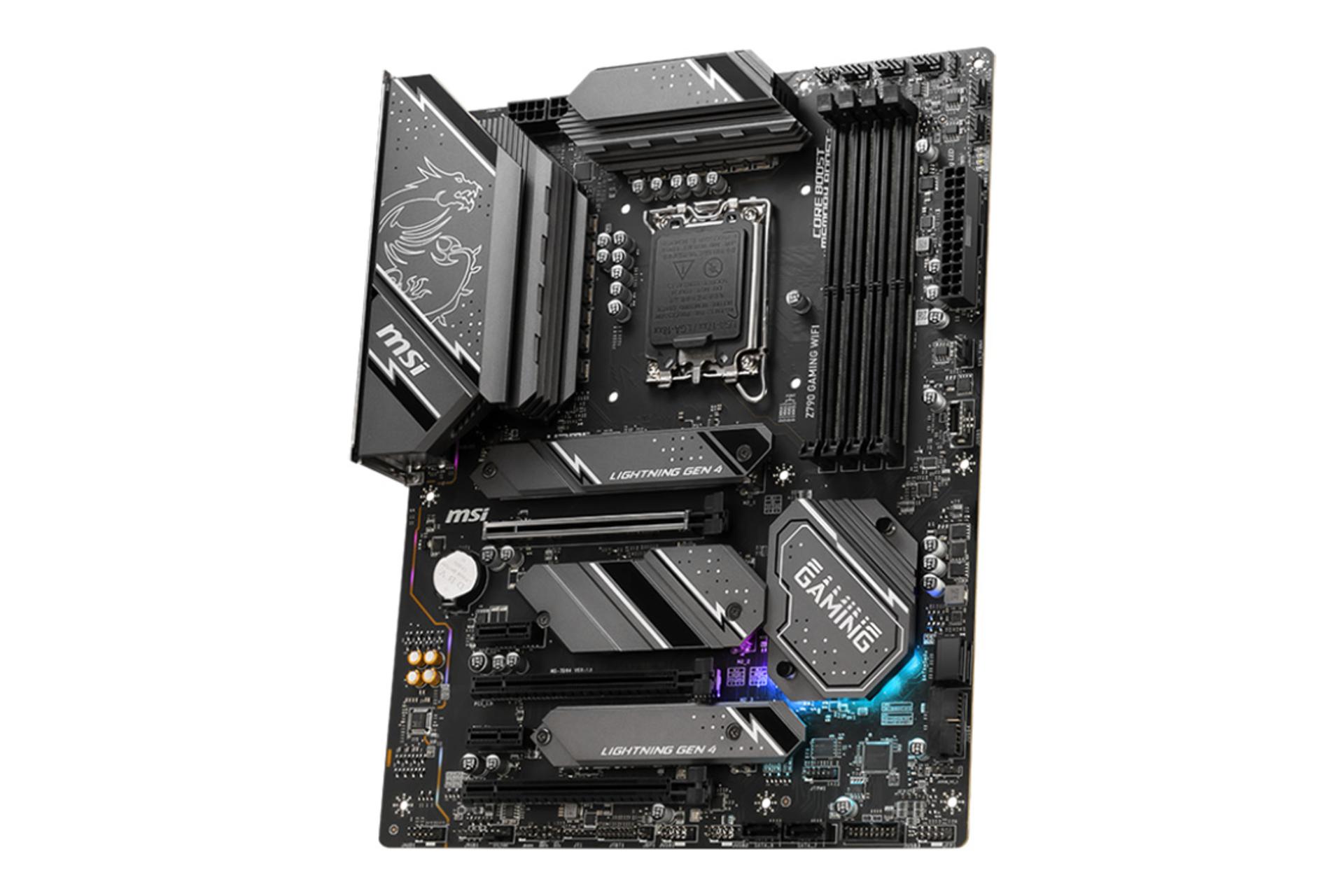 نمای کناری مادربرد ام اس آی MSI Z790 GAMING WIFI