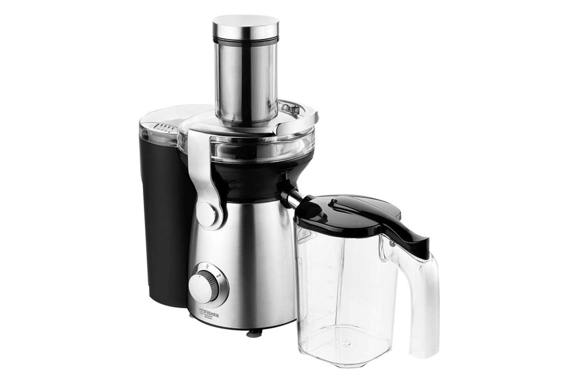 نمای سمت راست آبمیوه گیری فیشر FJC1271 به همراه پارچ
