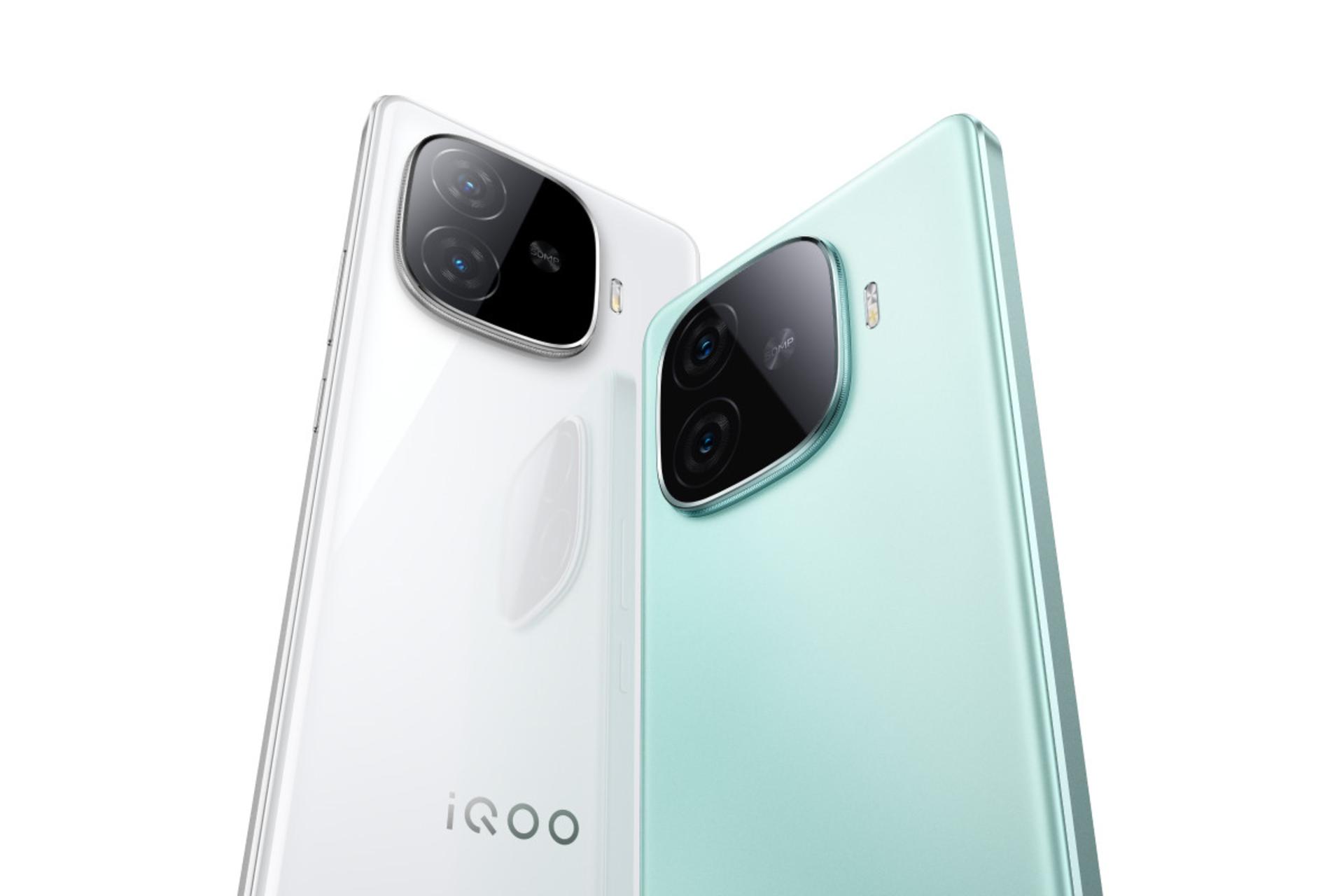 گوشی موبایل iQOO Z9 ویوو نسخه چین رنگ سفید و سبز / vivo iQOO Z9 China