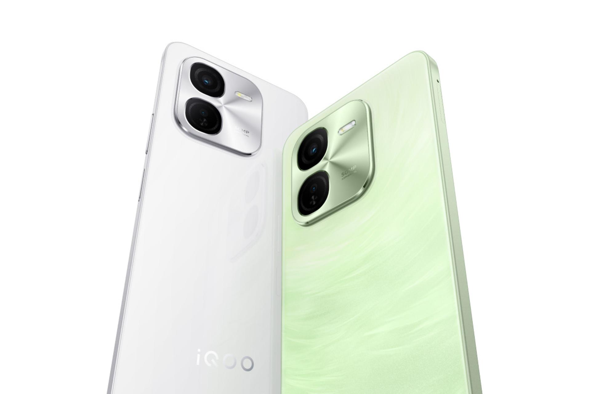 گوشی موبایل iQOO Z9x ویوو رنگ سفید و سبز روشن / vivo iQOO Z9x