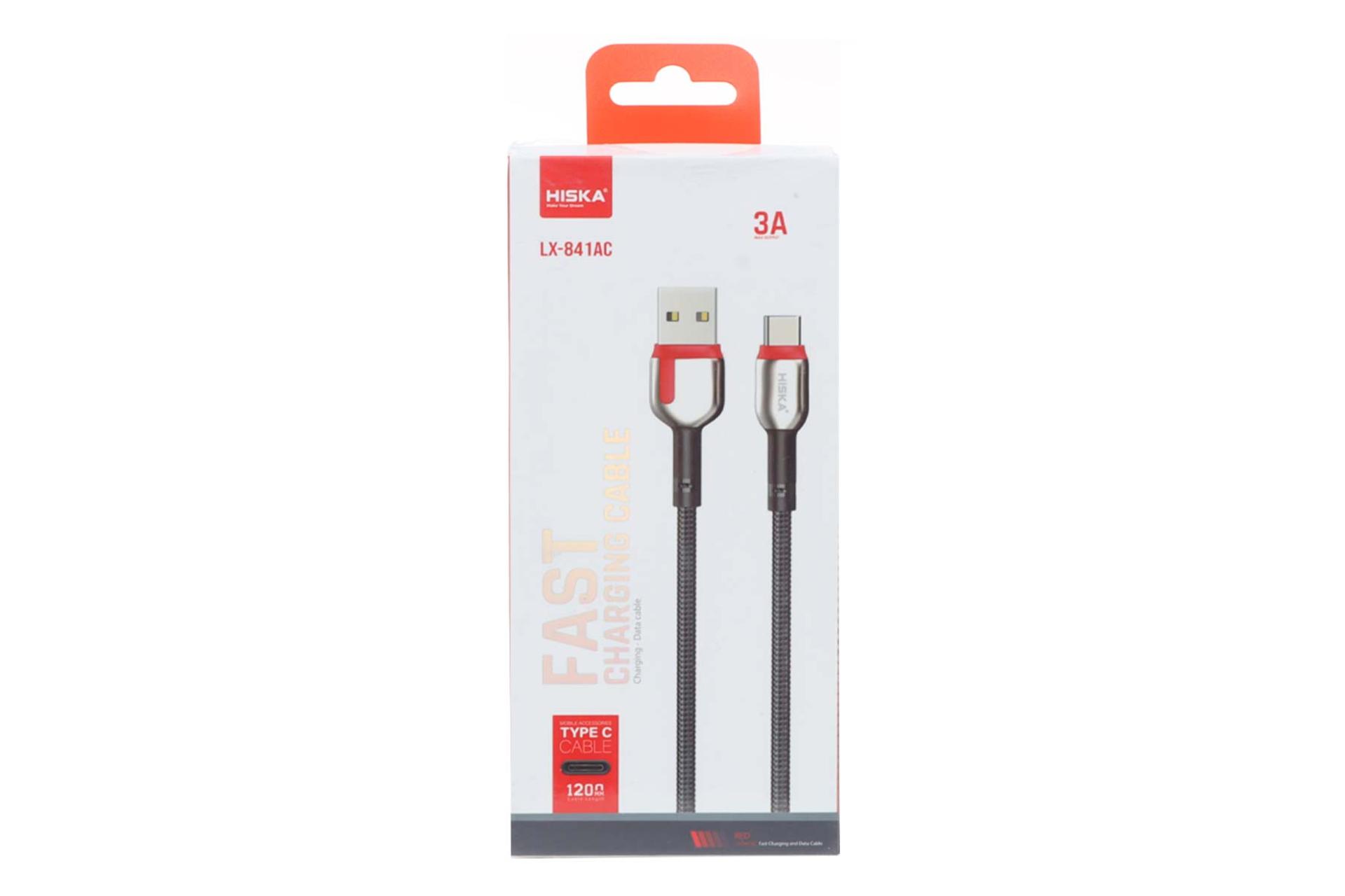 کابل شارژ USB هیسکا Type-A به Type-C مدل LX-841AC با طول 1.2 متر