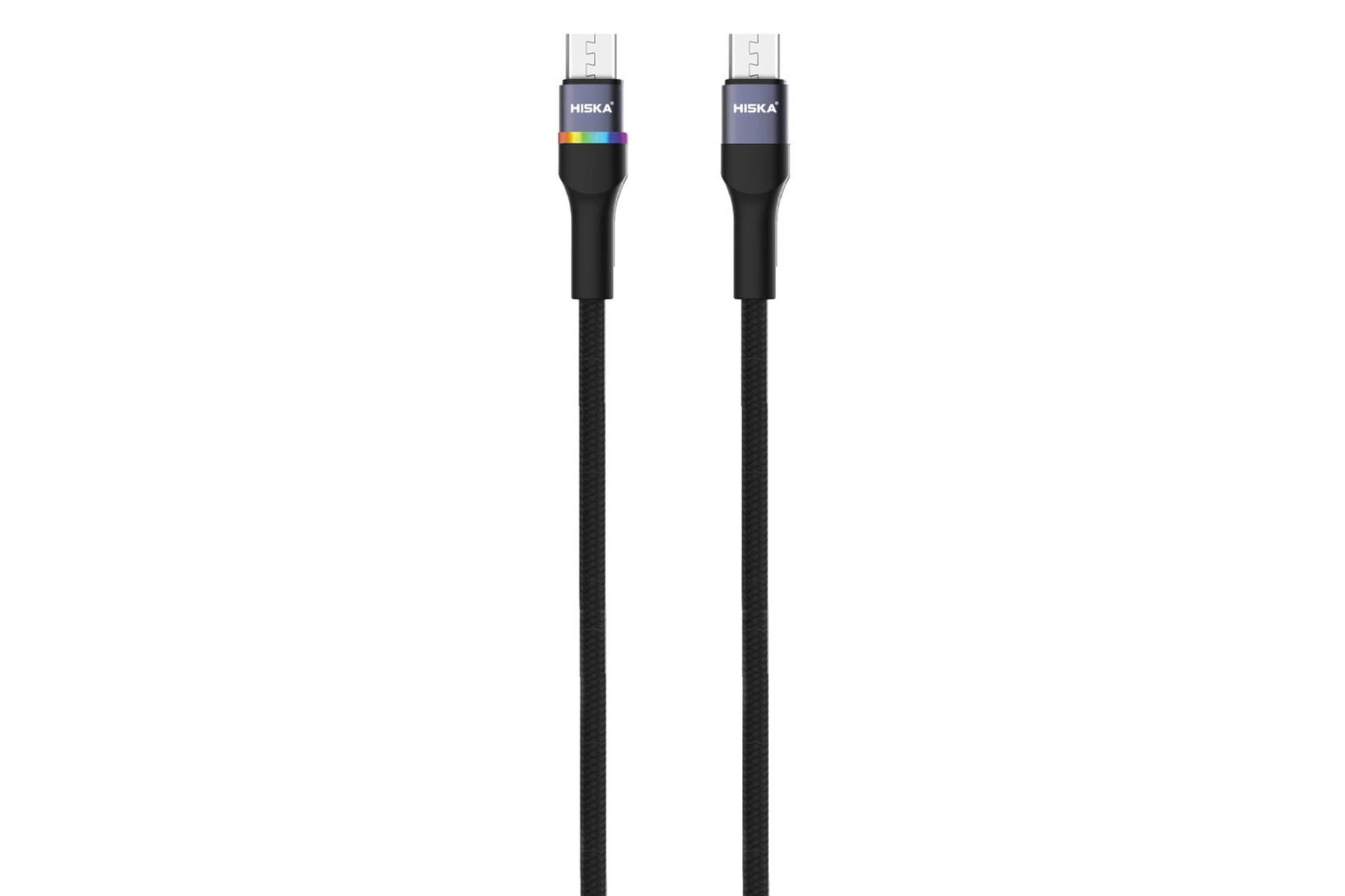 کابل شارژ USB هیسکا Type-C به Type-C مدل LX-861CC با طول 1.2 متر