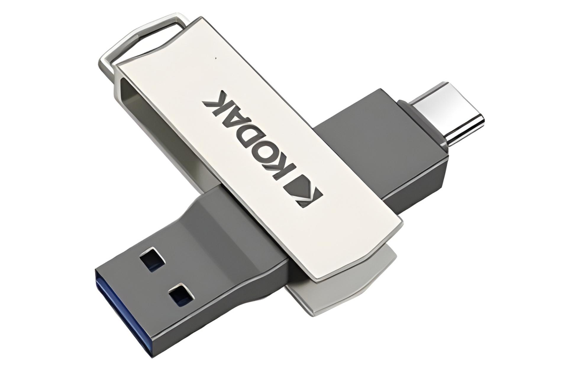 نمای کناری فلش مموری کداک Kodak Dual K273 32GB USB 3.2