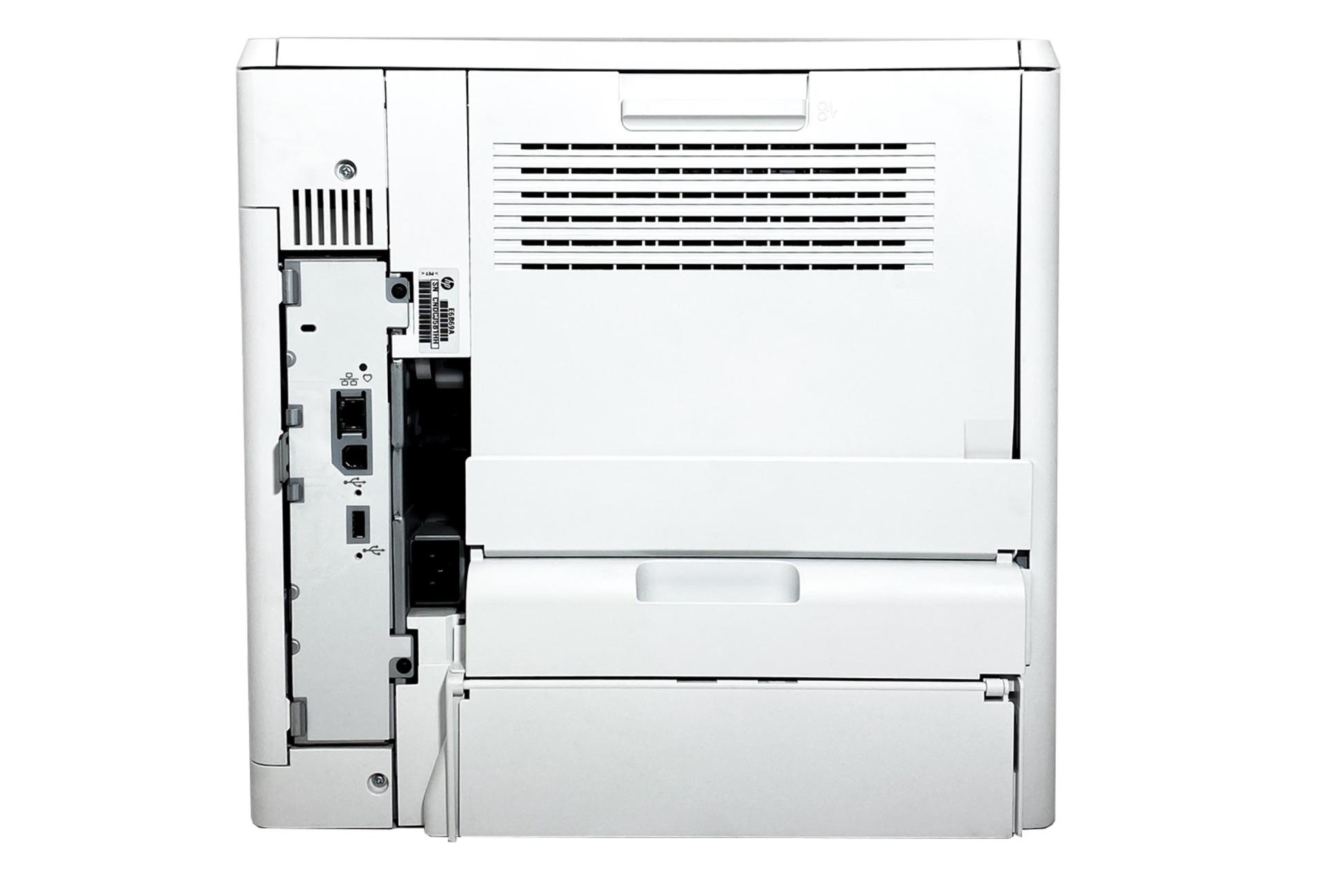 پرینتر اچ پی HP LaserJet Enterprise M605 نمای پشت و درگاه ها