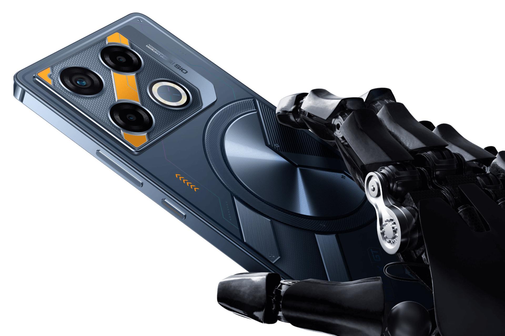 ابعاد گوشی موبایل GT 20 پرو اینفینیکس سرمه ای و نارنجی / Infinix GT 20 Pro