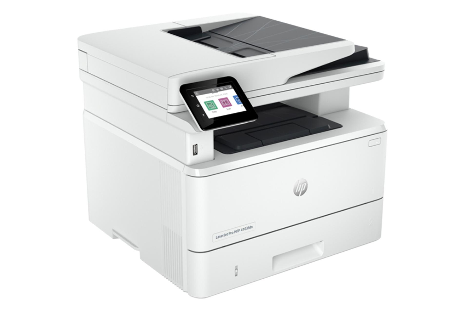پرینتر اچ پی HP LaserJet Pro MFP 4103fdn نمای چپ
