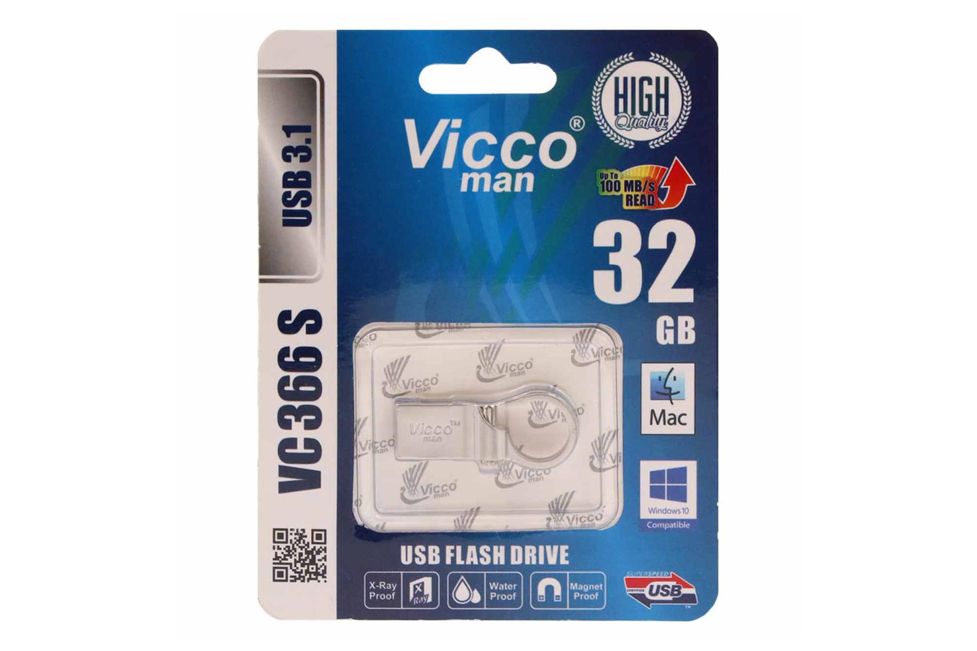 جعبه فلش مموری ویکومن Viccoman VC366 S 32GB USB 3.1