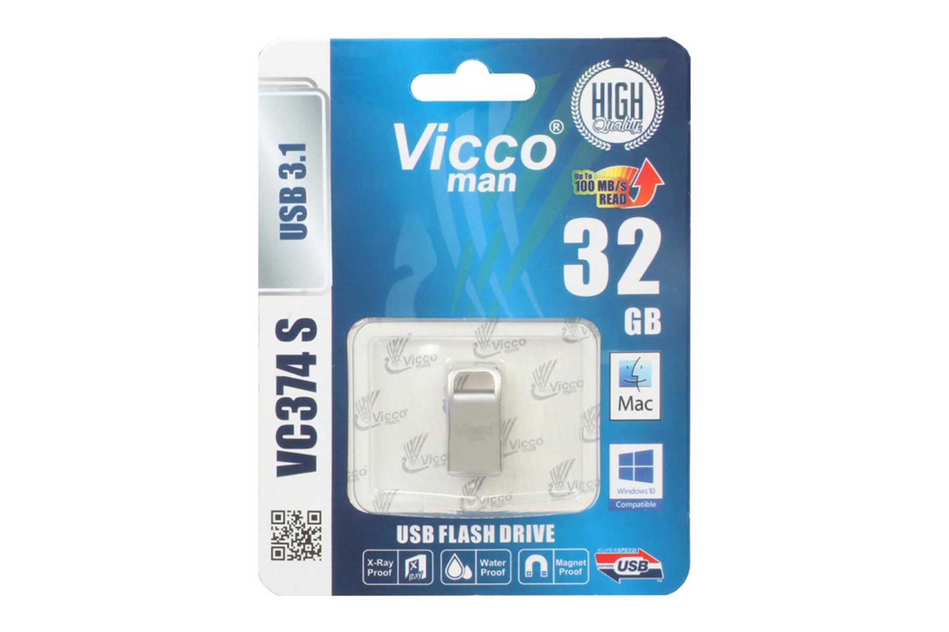 جعبه فلش مموری ویکومن Viccoman VC374 S 32GB USB 3.1