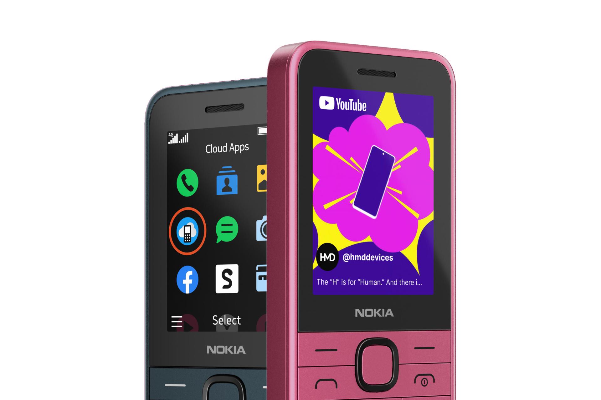 گوشی موبایل نوکیا 225 4G نسخه 2024 در رنگ های مختلف / Nokia 225 4G 2024
