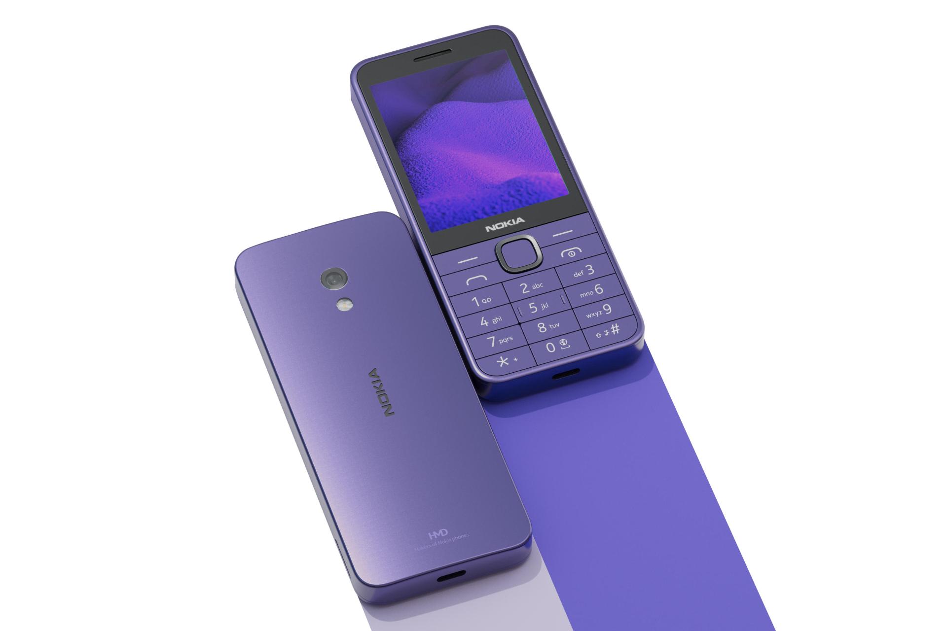 پنل جلو و پشت گوشی موبایل نوکیا 235 4G نسخه 2024 بنفش / Nokia 235 4G 2024