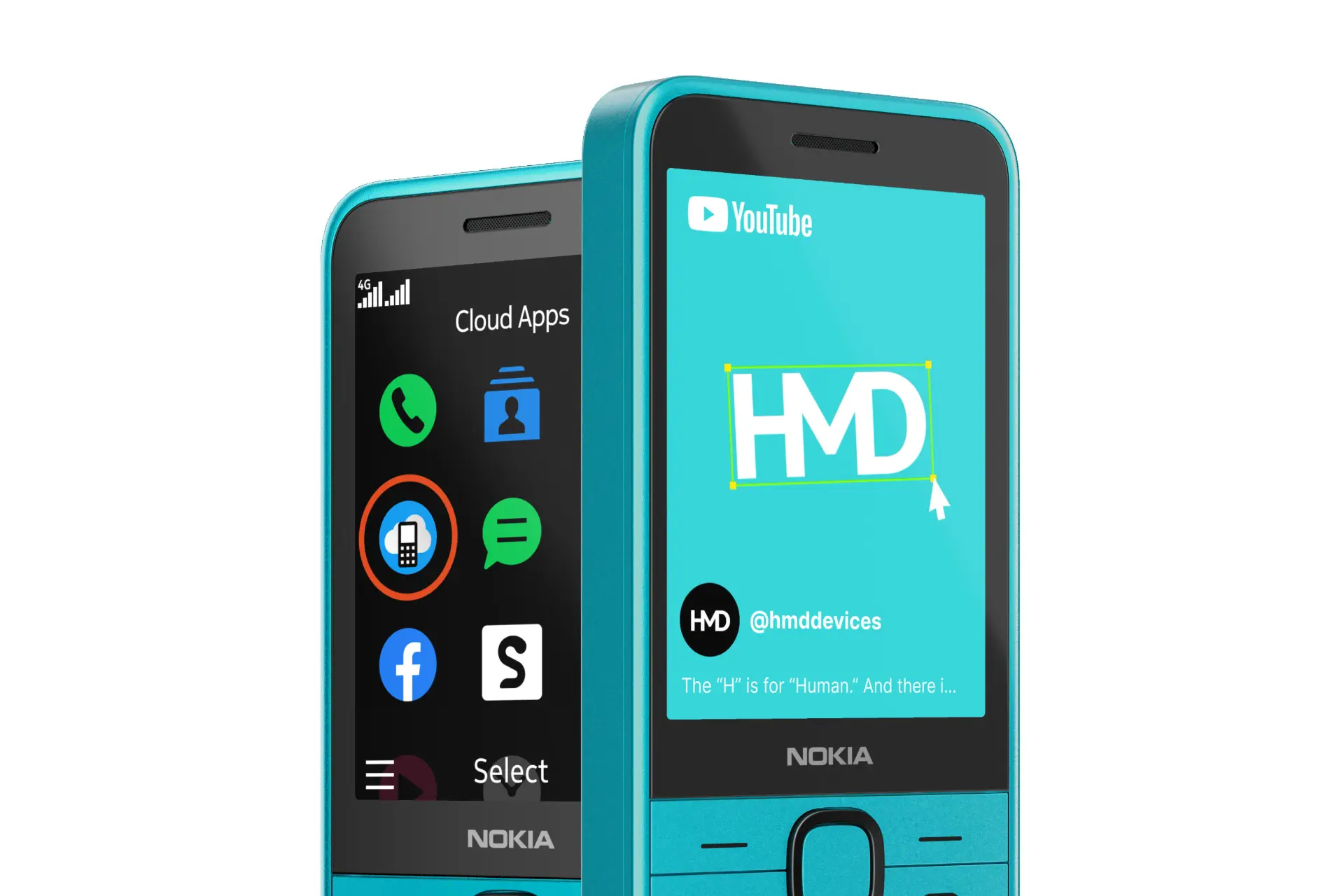 پنل جلو و پشت گوشی موبایل نوکیا 235 4G نسخه 2024 آبی / Nokia 235 4G 2024