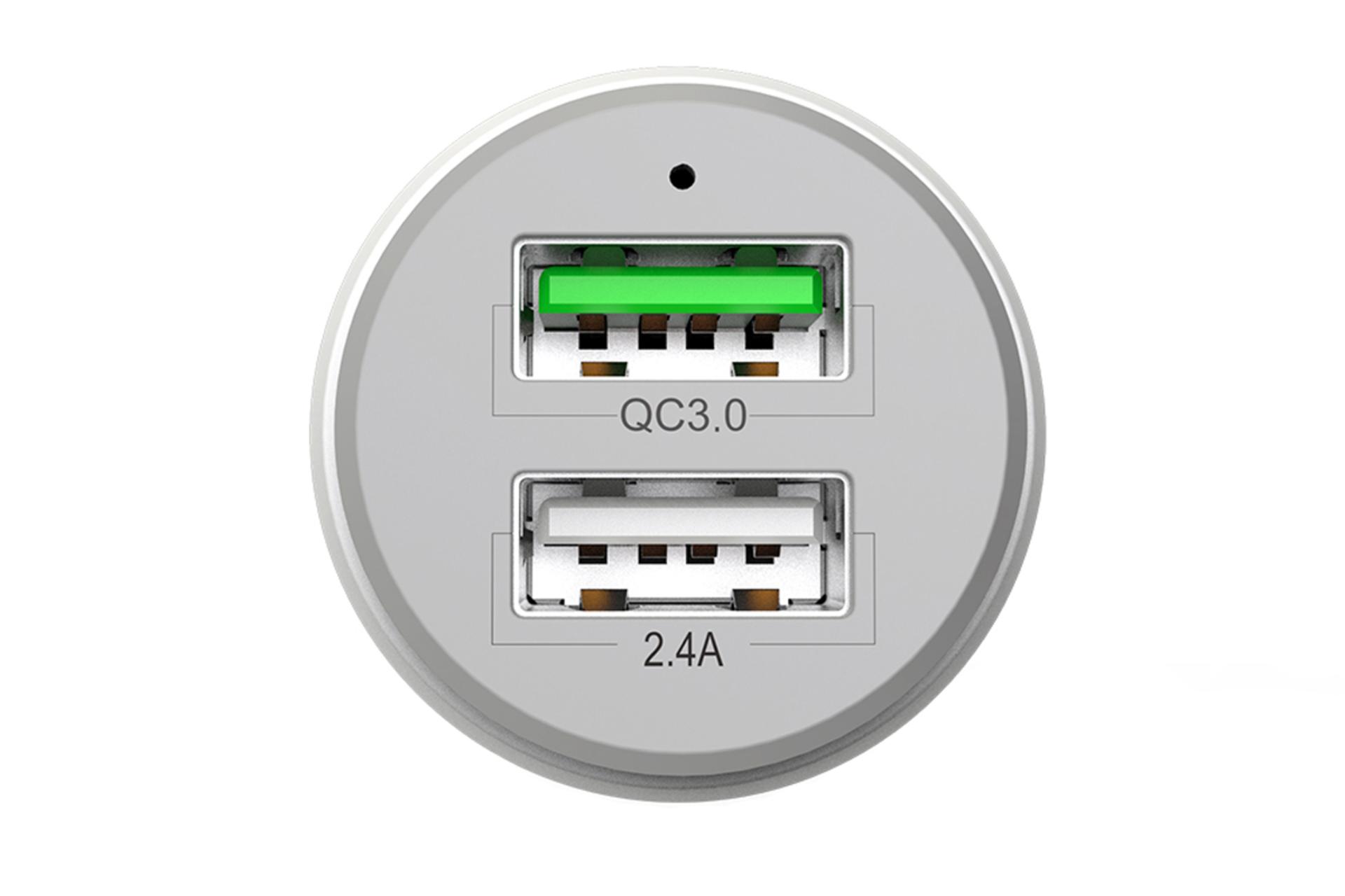 نمای روبه روی پورت های شارژر دیواری مک دودو مدل-CC-3840