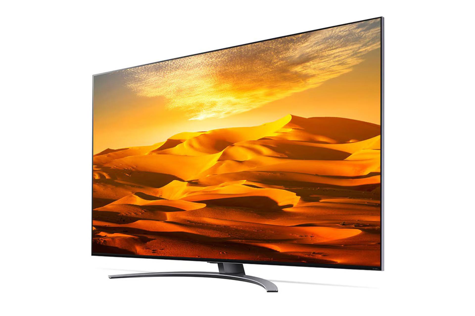 تلویزیون ال جی LG 65QNED91 نمای جلو و راست