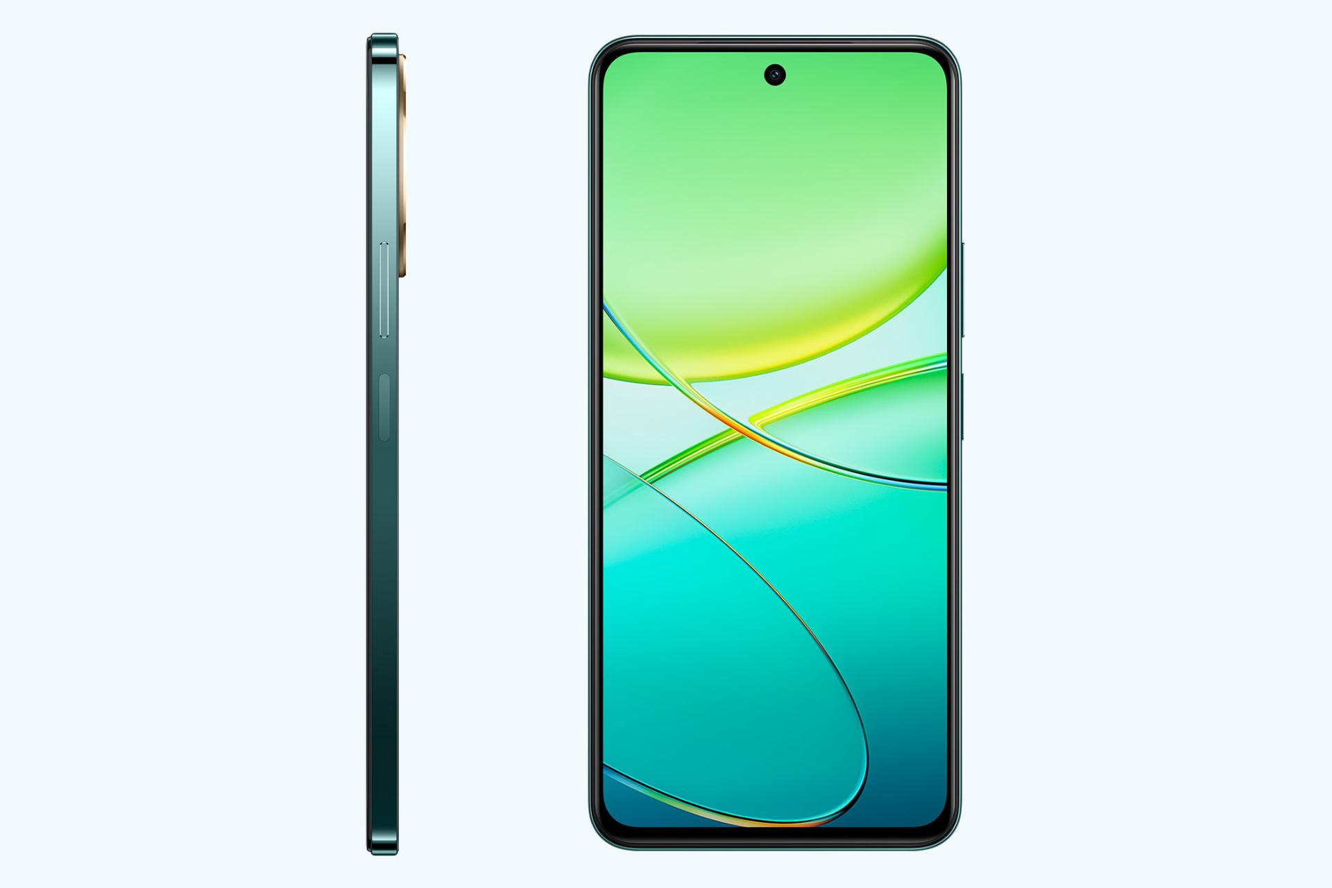 لبه کناری و پنل جلوی گوشی موبایل ویوو vivo V38 سبز تیره