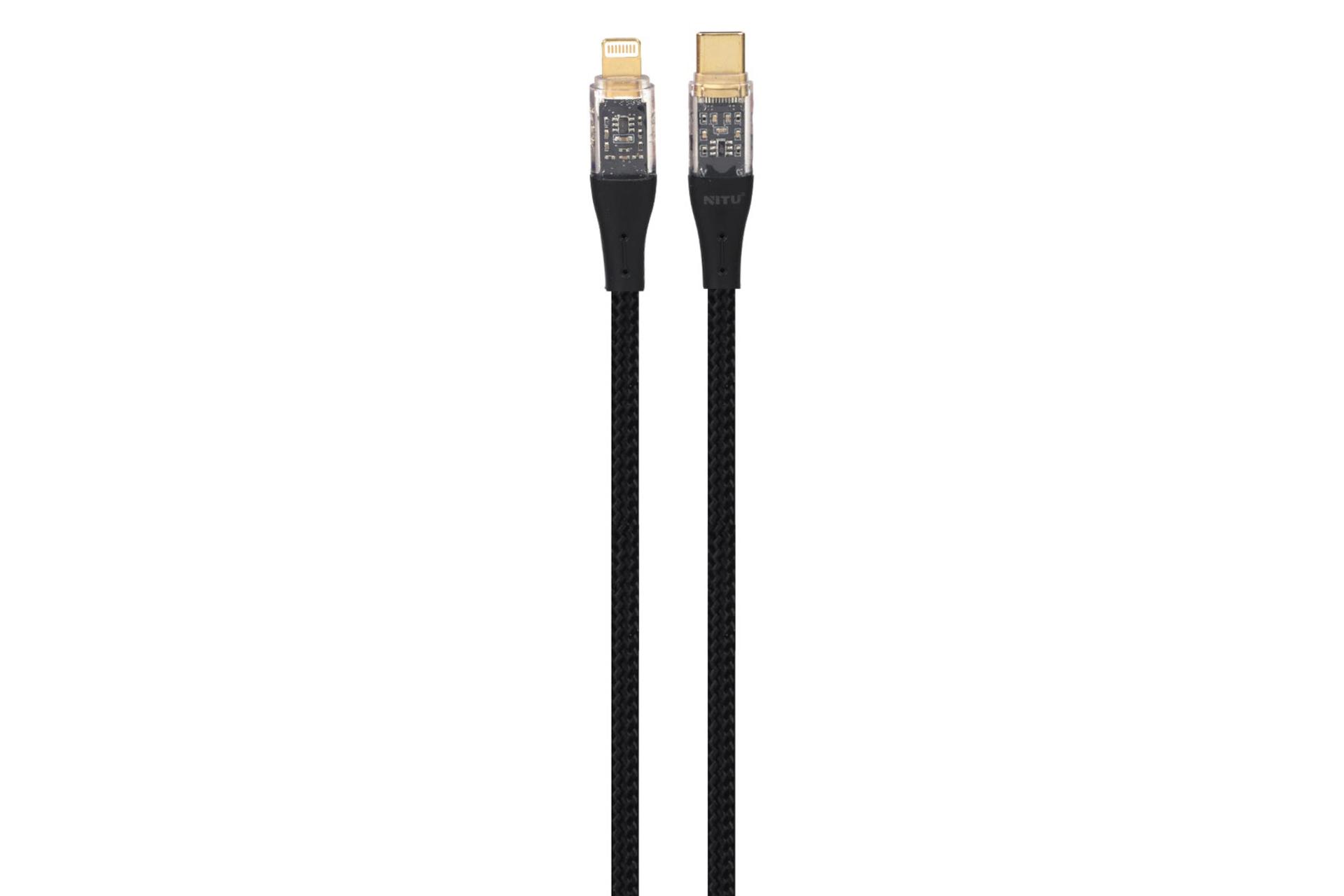 کابل شارژ USB نیتو Type-C به Lightning مدل NC302 با طول 1 متر