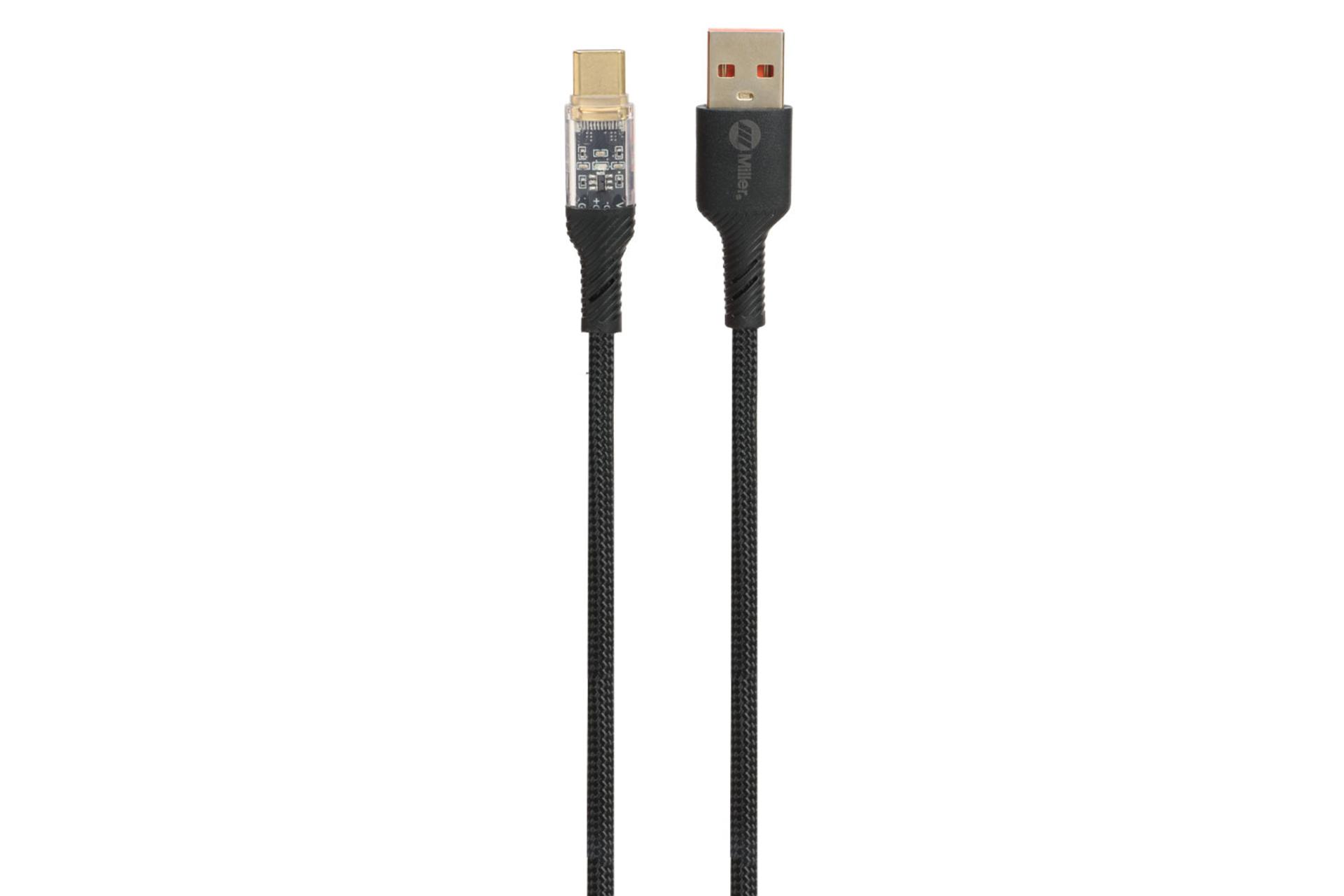 کابل شارژ USB میلر Type-A به Type-C مدل CA-1624 با طول 1 متر