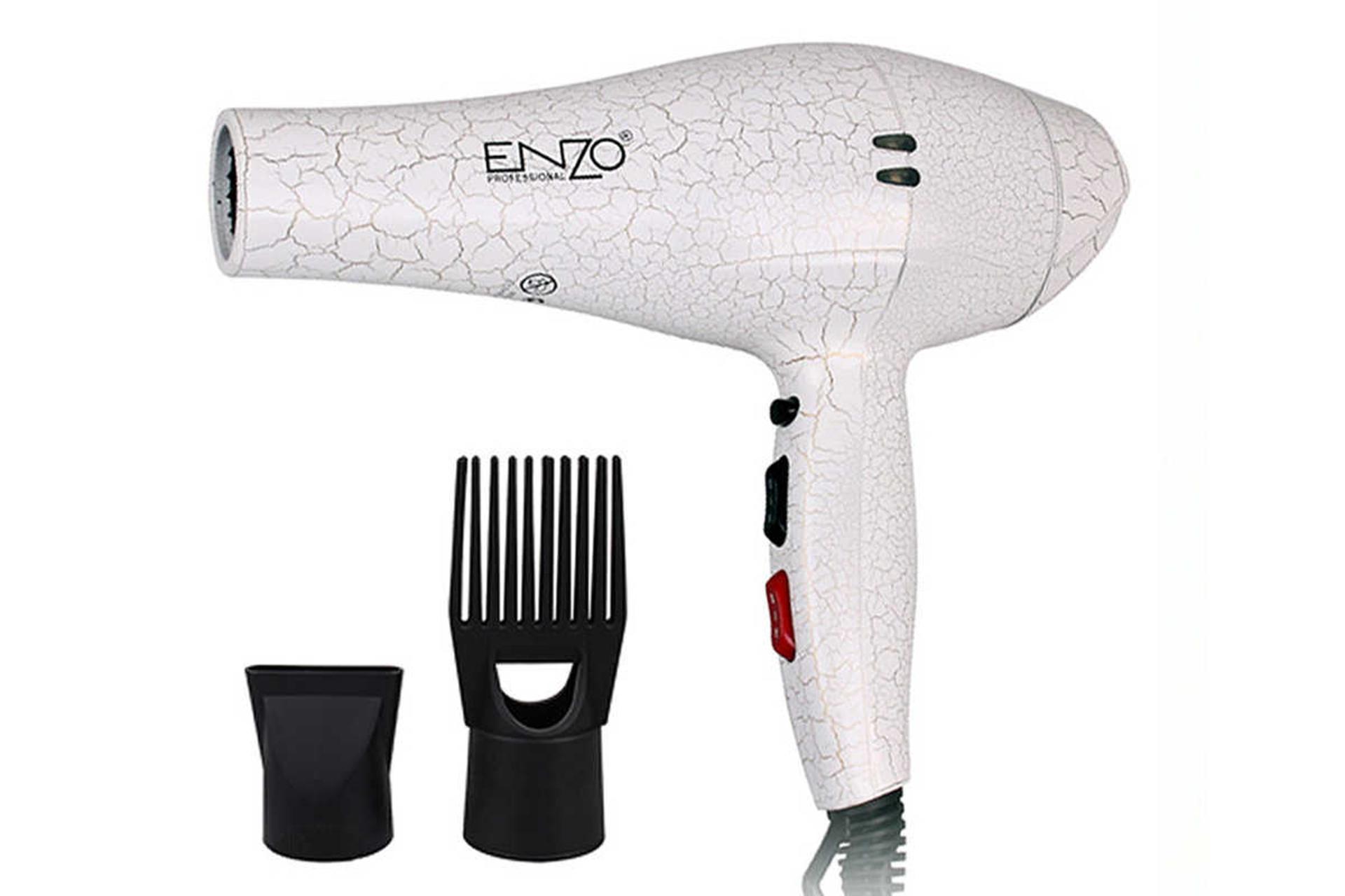 نمای جلوی شانه سشوار انزو EN-6117 به همراه سری متمرکز کننده