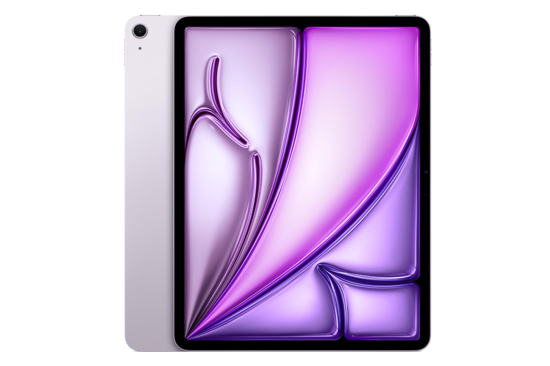 پنل جلو و پشت تبلت آیپد ایر 13 اپل نسخه 2024 بنفش روشن / Apple iPad Air 13 2024