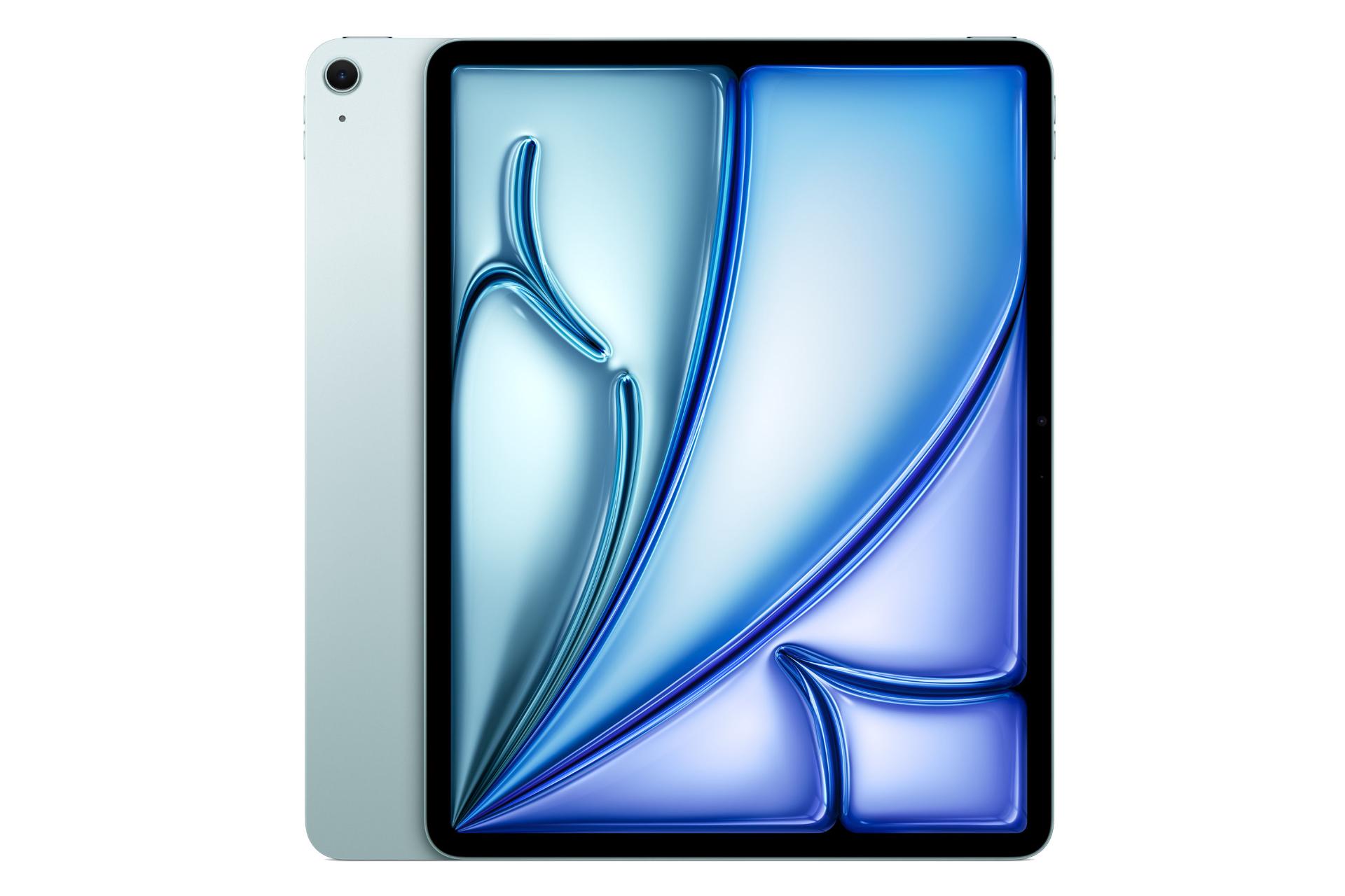 پنل جلو و پشت تبلت آیپد ایر 13 اپل نسخه 2024 آبی روشن / Apple iPad Air 13 2024