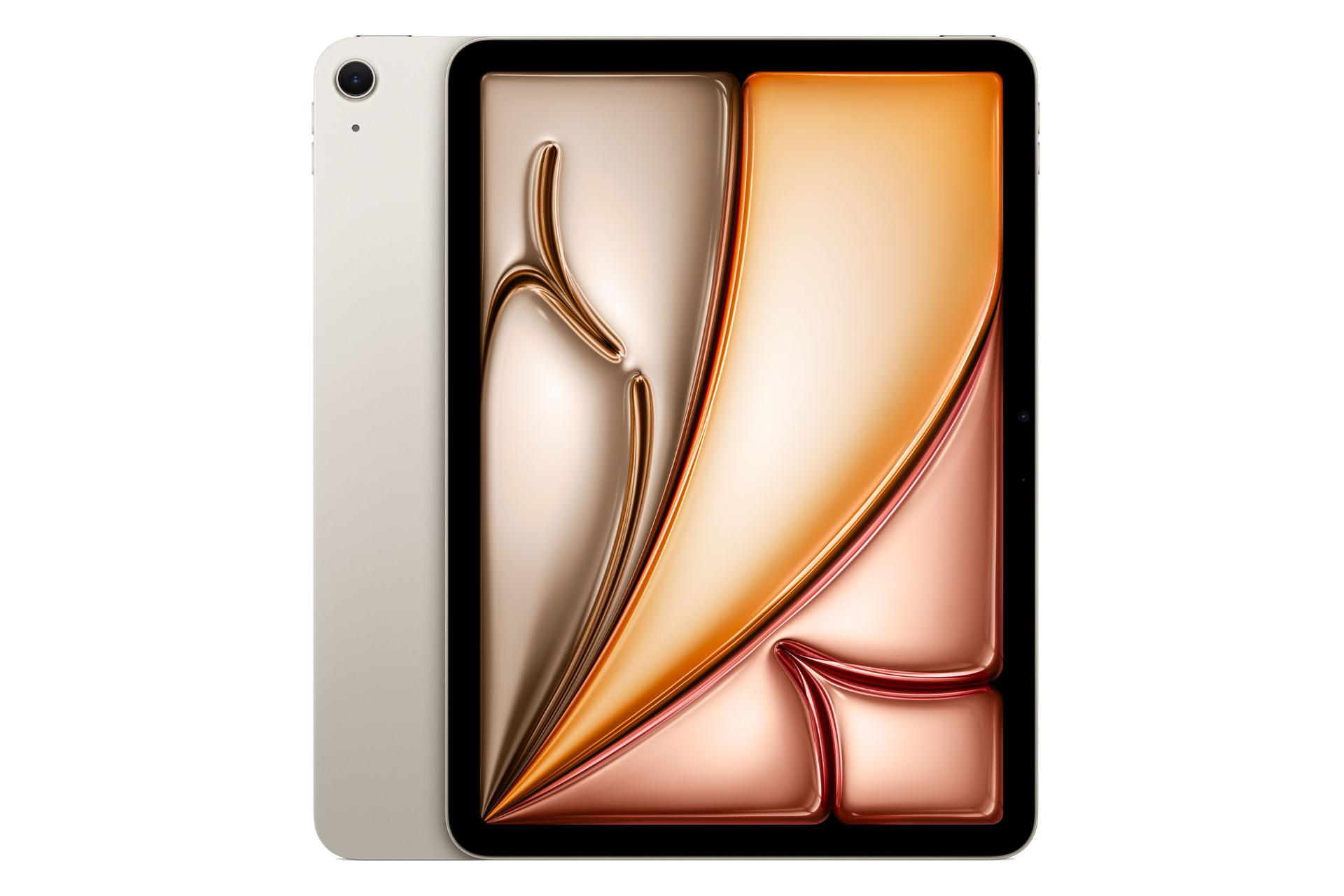 پنل جلو و پشت تبلت آیپد ایر 11 اپل نسخه 2024 طلایی / Apple iPad Air 11 2024