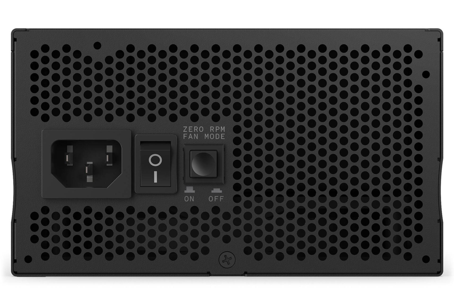 نمای پشت و بدنه پاور کامپیوتر ان زی ایکس تی C1200 با توان 1200 وات