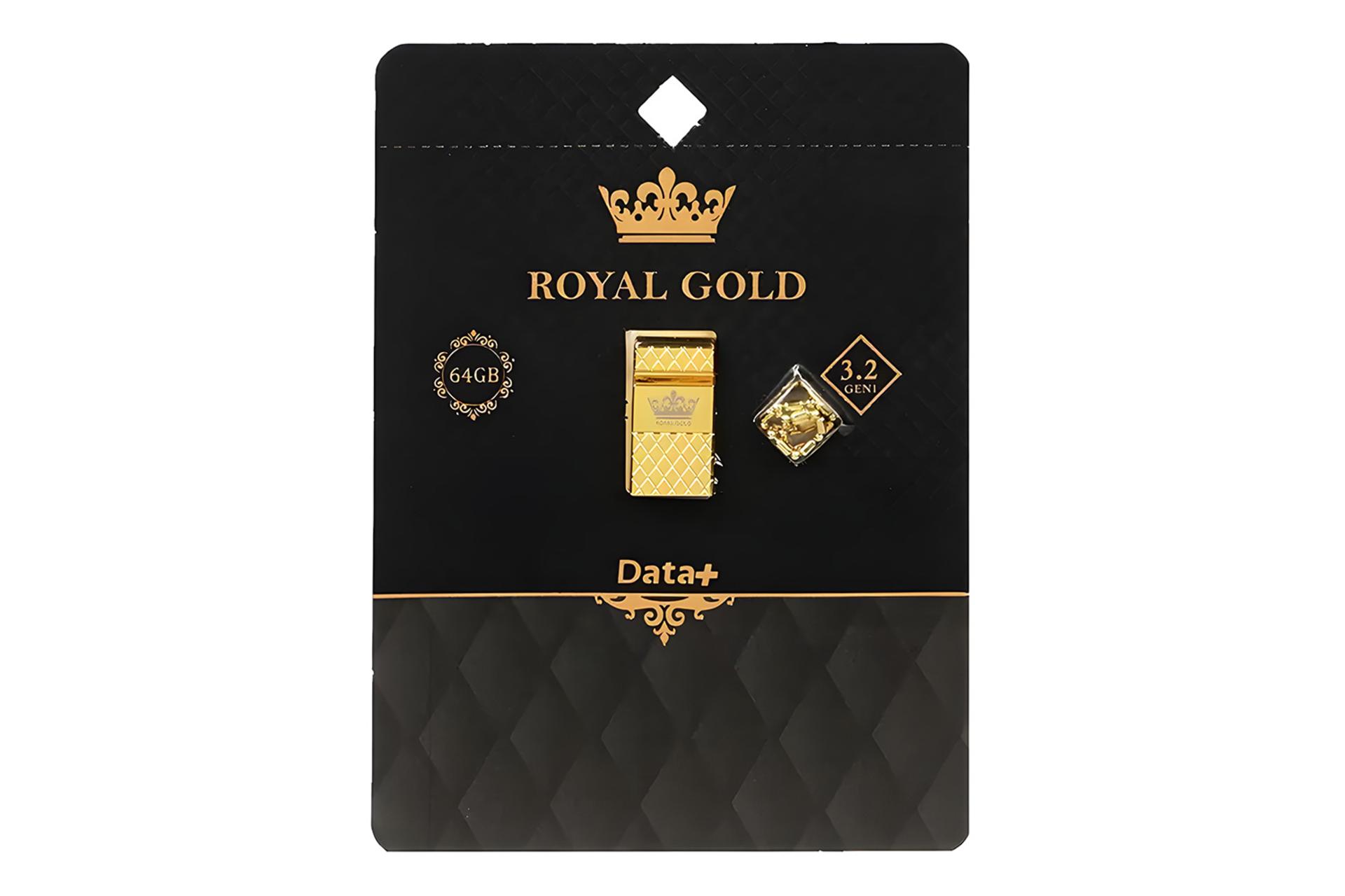 جعبه فلش مموری دیتاپلاس Data+ Royal Gold 64GB USB 3.2