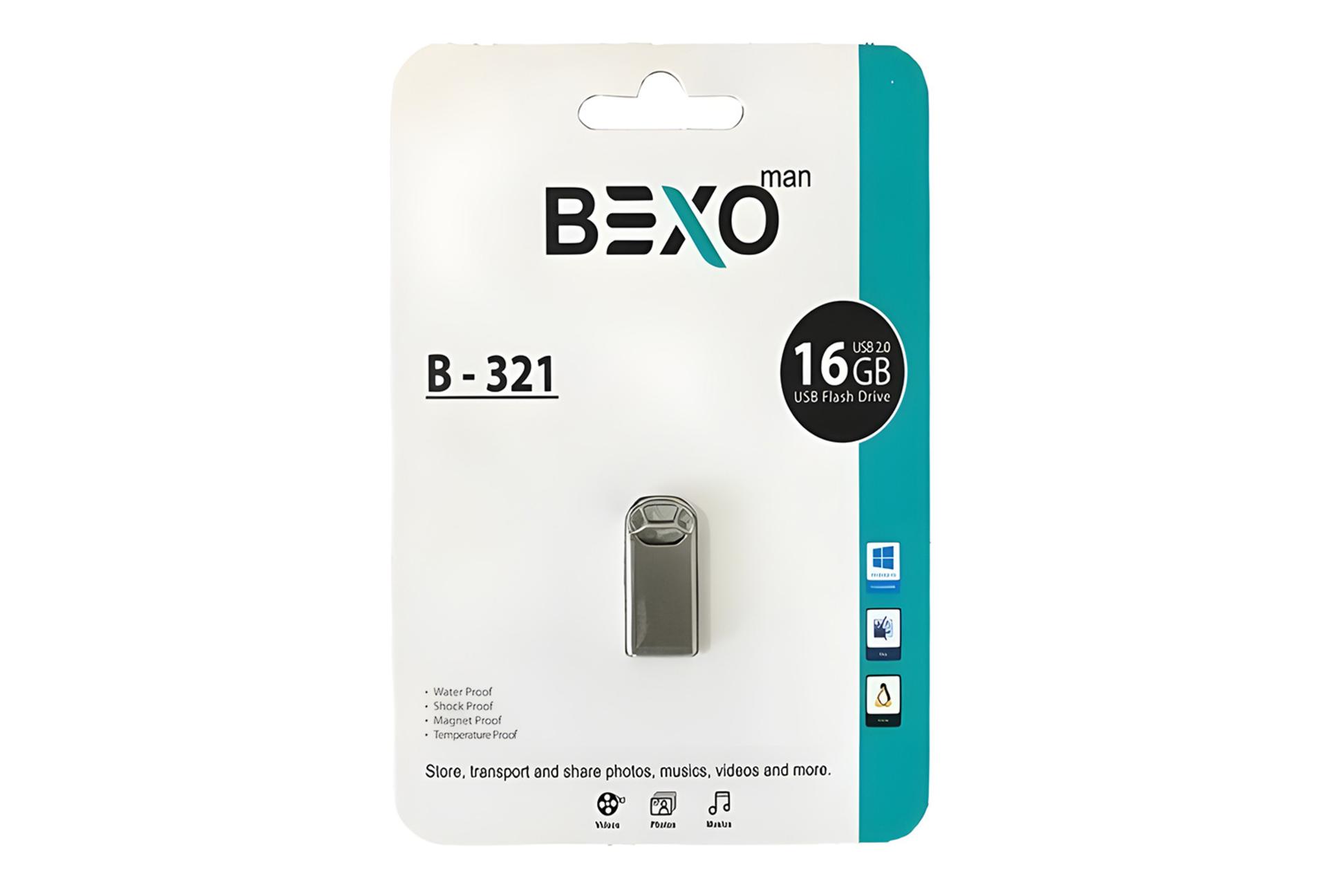 جعبه فلش مموری بکسومن BEXOman B-321 16GB USB 2.0