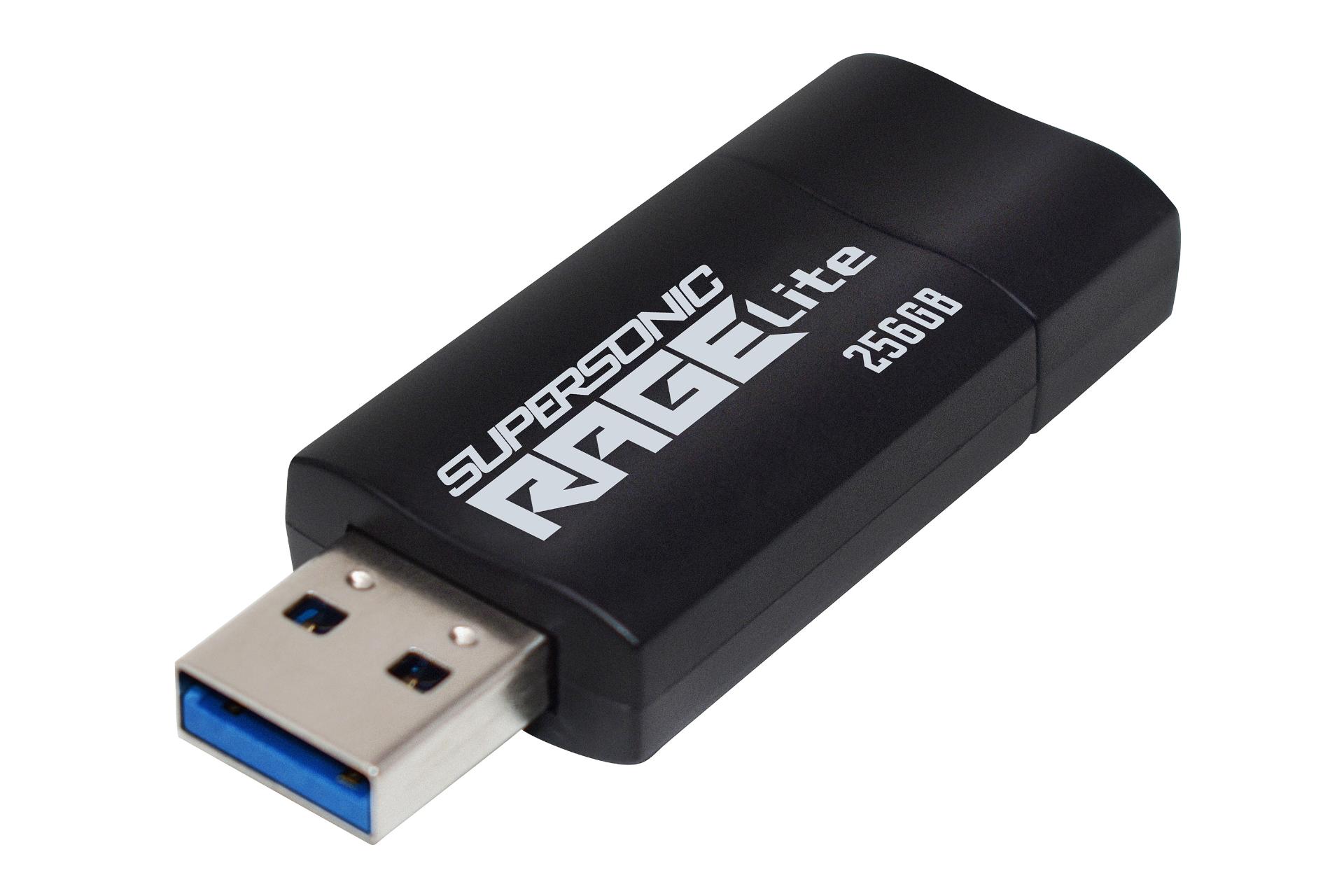 نمای کناری فلش مموری پاتریوت Patriot Supersonic Rage Lite 256GB USB 3.2