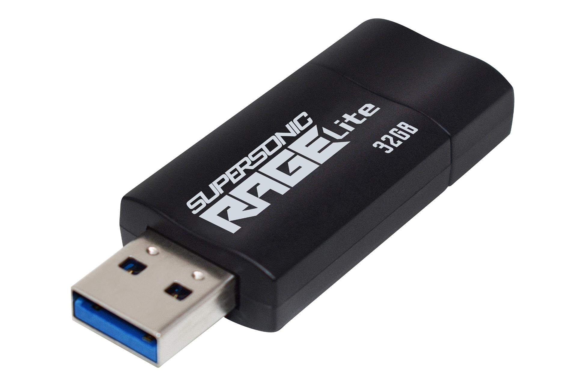 نمای کناری فلش مموری پاتریوت Patriot Supersonic Rage Lite 32GB USB 3.2