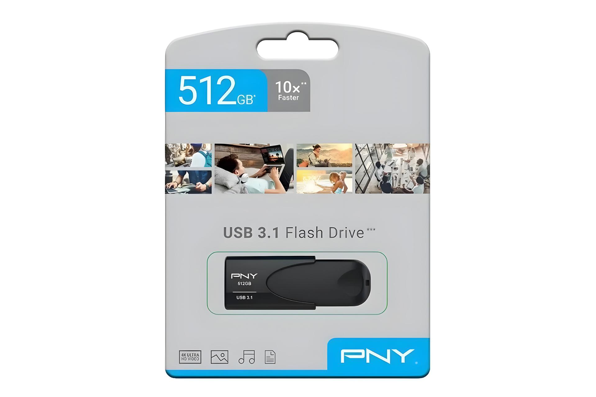 جعبه فلش مموری پی ان وای PNY Attache 4 512GB USB 3.1