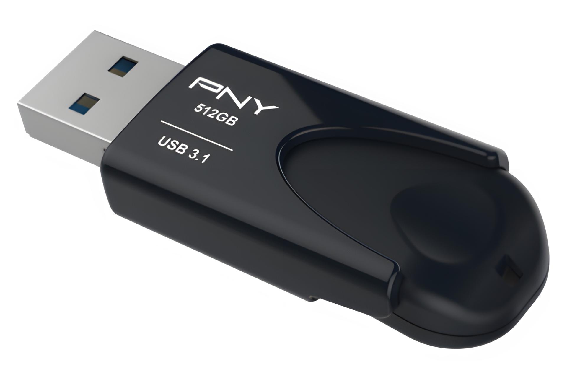 نمای کناری فلش مموری پی ان وای PNY Attache 4 512GB USB 3.1
