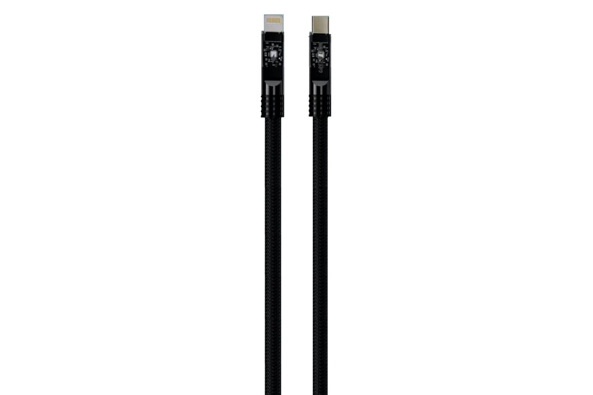 کابل شارژ USB گرین لیون Type-C به Lightning مدل PD27 Led Braided Cable با طول 1 متر